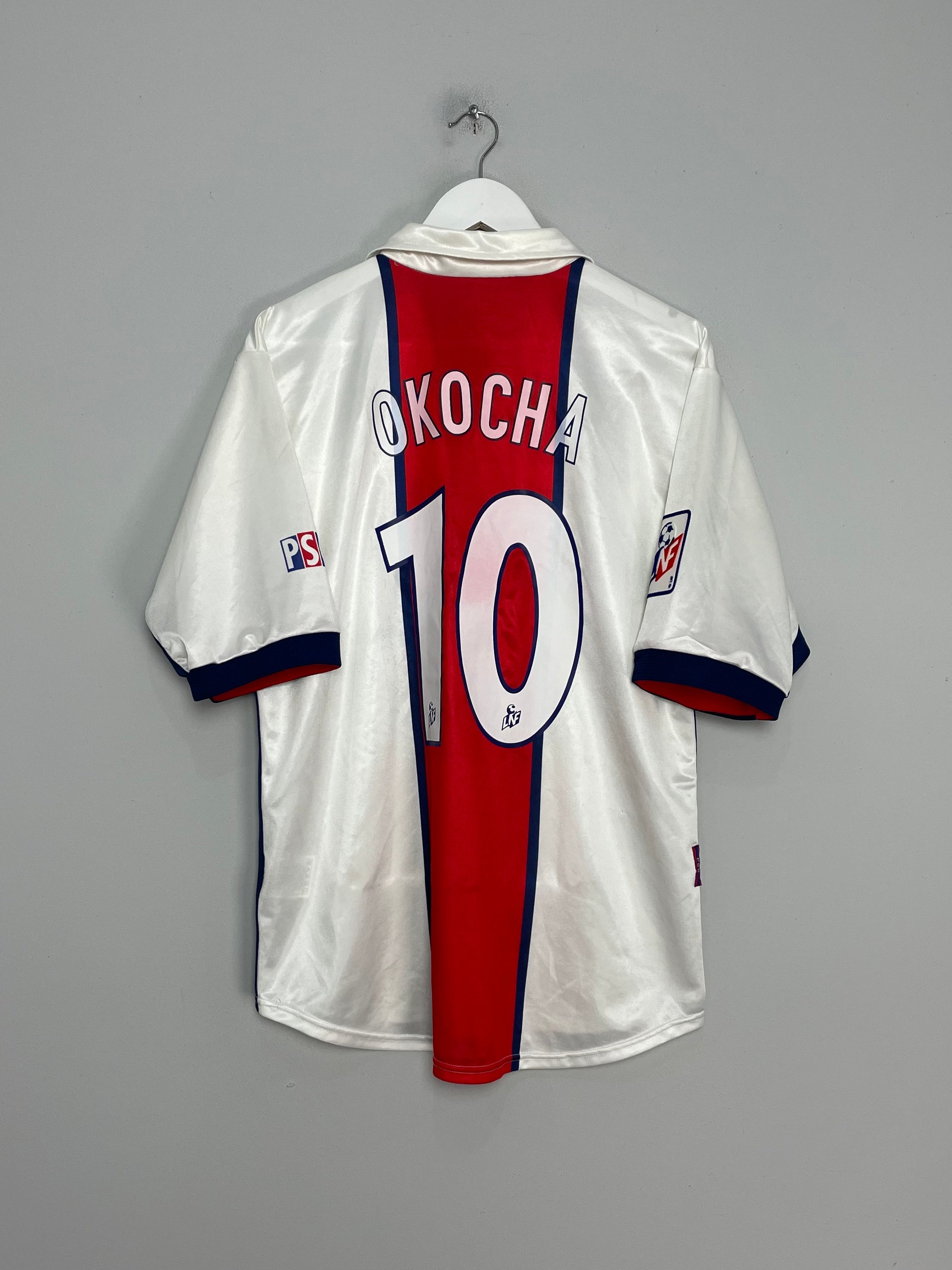 Shop 1996/1998 PSG OKOCHA #10 AWAY SHIRT (L) NIKE, classic football shirts, vintage football shirts & retro soccer jerseys at Cult Kits