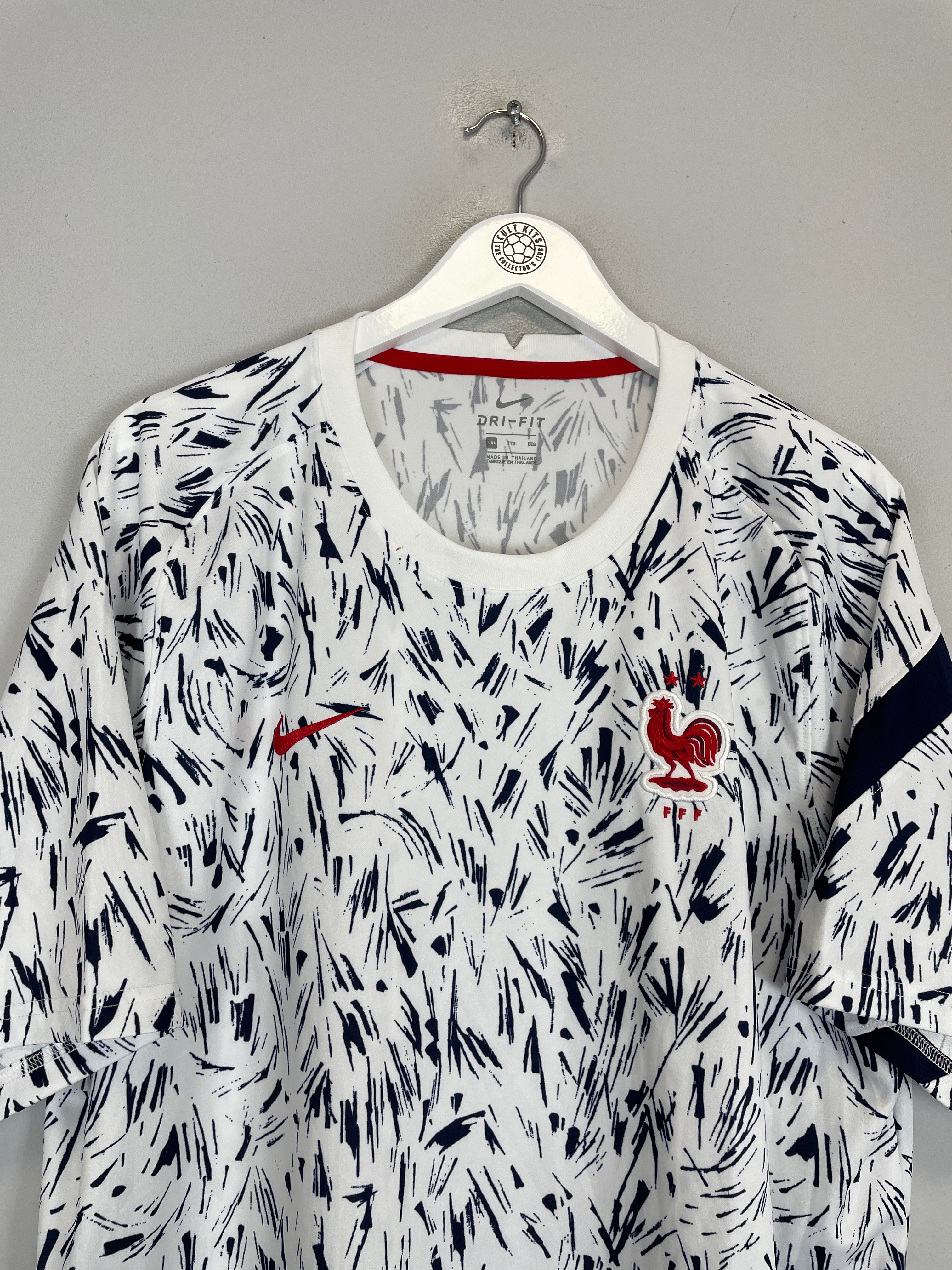 Shop 2020/21 FRANCE PRE-MATCH SHIRT (XXL) NIKE, classic football shirts, vintage football shirts & retro soccer jerseys at Cult Kits