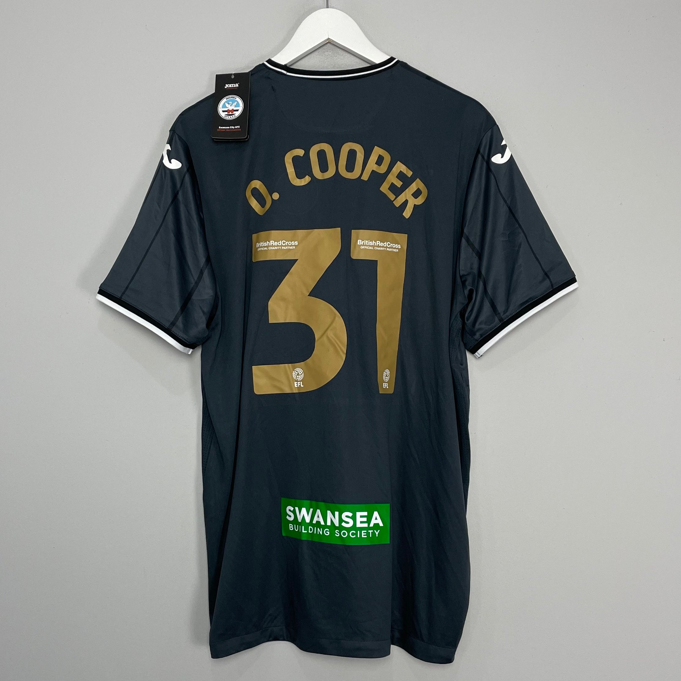 Shop 2022/23 SWANSEA CITY O.COOPER #31 *BNWT* THIRD SHIRT (XXL) JOMA, classic football shirts, vintage football shirts & retro soccer jerseys at Cult Kits
