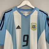 Shop 2002/04 ARGENTINA BATISTUTA #9 HOME SHIRT (L) ADIDAS, classic football shirts, vintage football shirts & retro soccer jerseys at Cult Kits