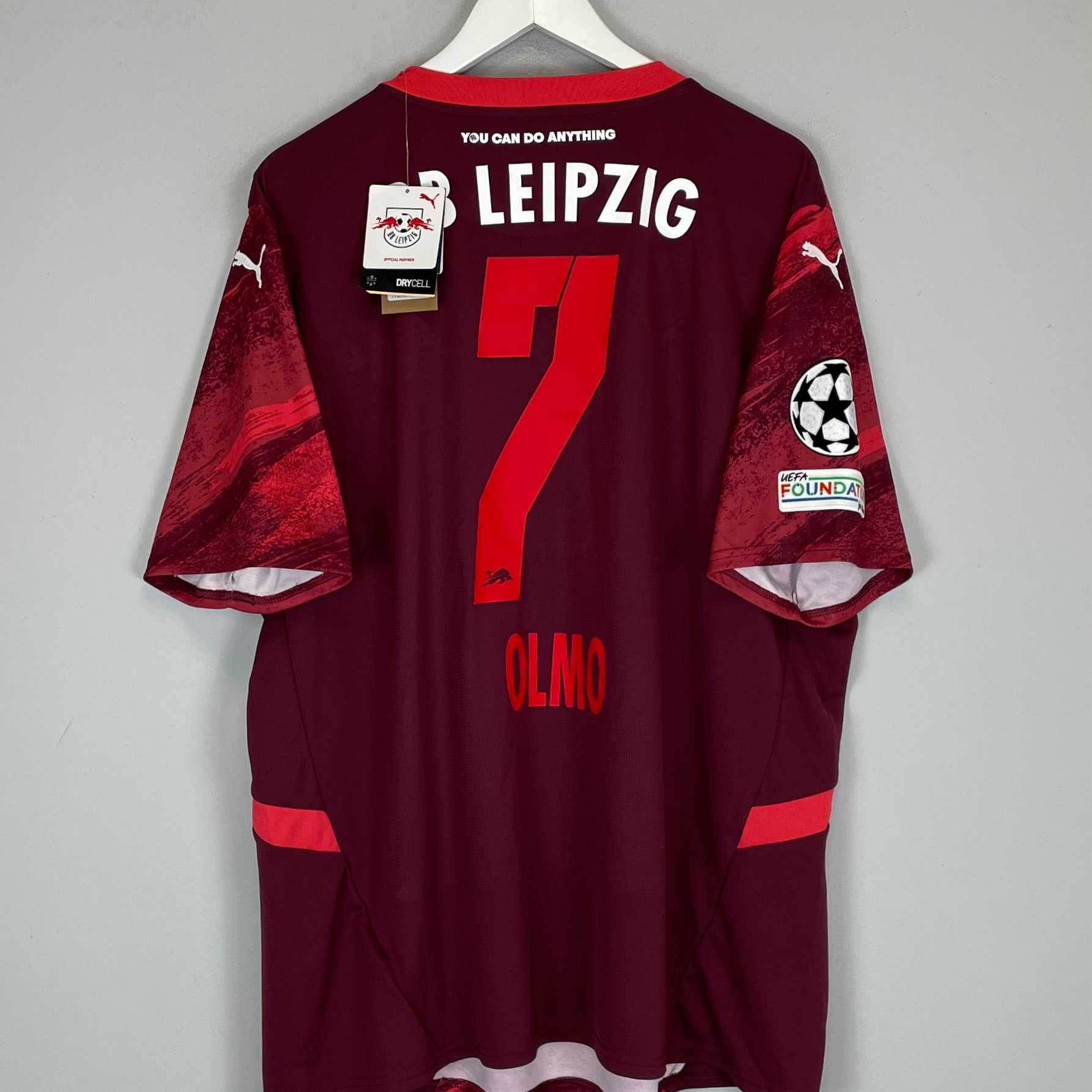 Shop 2024/25 RED BULL LEIPZIG OLMO #7 *BNWT* C/L AWAY SHIRT (XXL) PUMA, classic football shirts, vintage football shirts & retro soccer jerseys at Cult Kits
