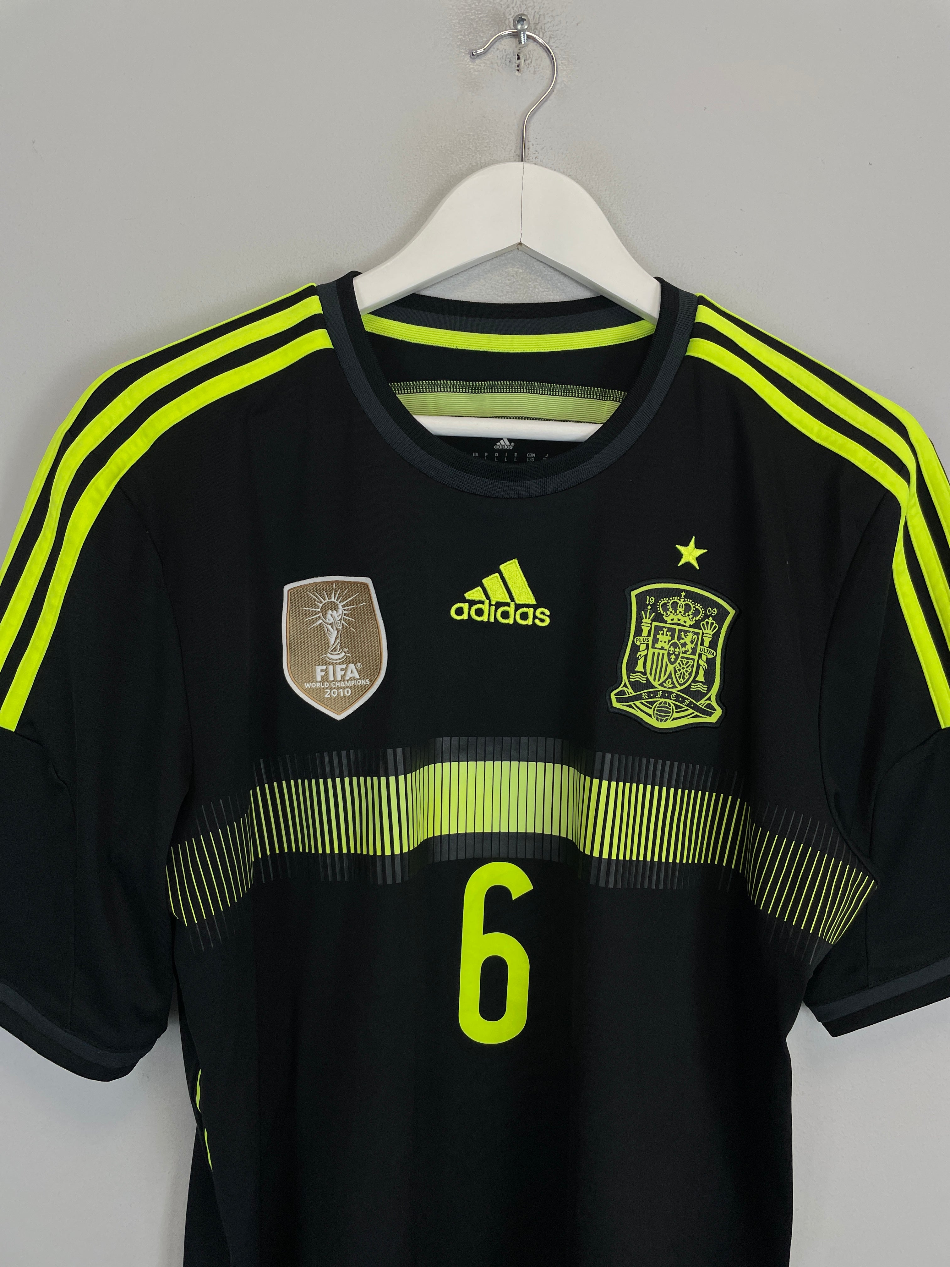 Shop 2013/15 SPAIN A.INIESTA #6 AWAY SHIRT (L) ADIDAS, classic football shirts, vintage football shirts & retro soccer jerseys at Cult Kits