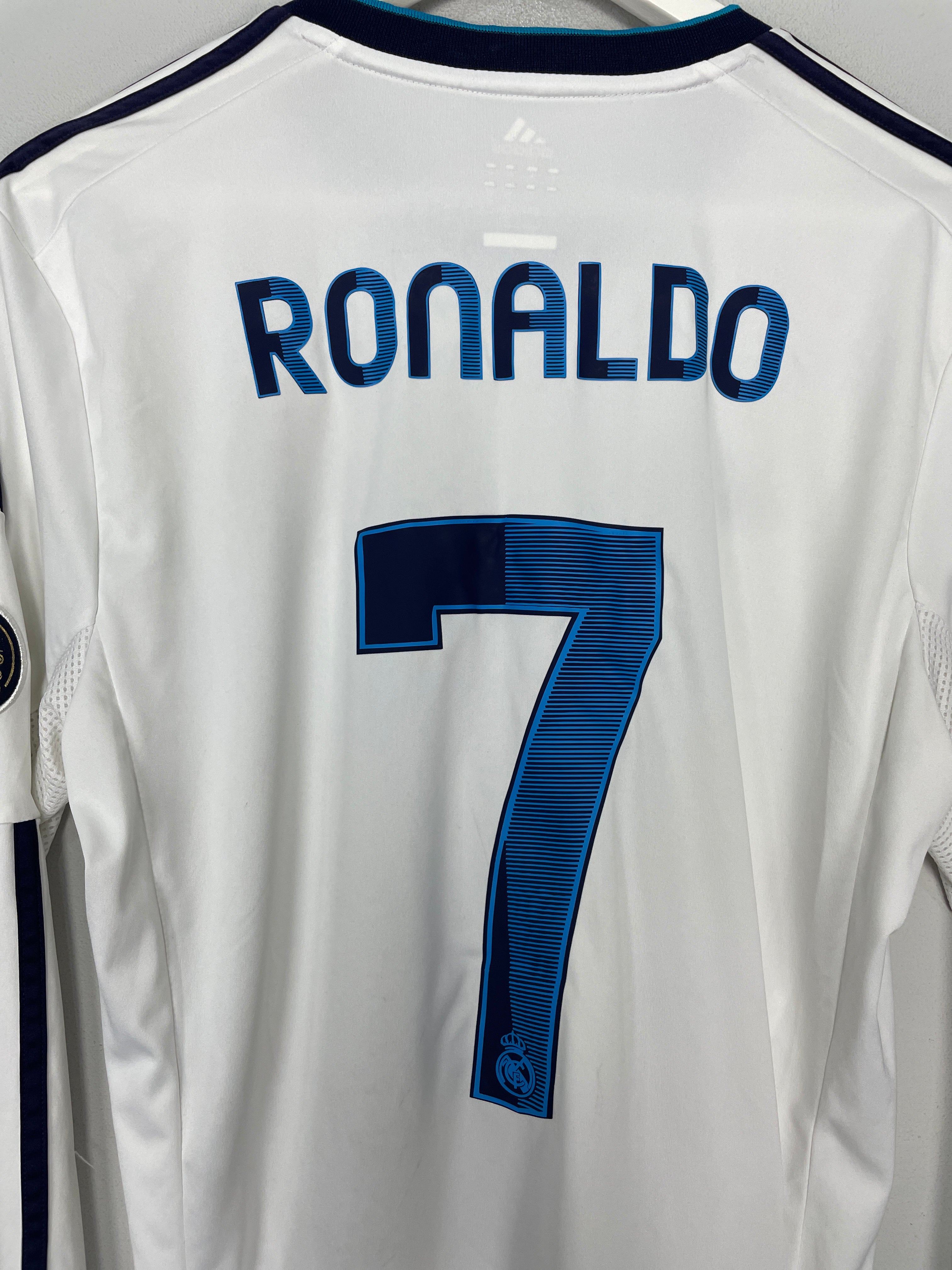 Shop 2012/13 REAL MADRID RONALDO #7 L/S HOME SHIRT (M) ADIDAS, classic football shirts, vintage football shirts & retro soccer jerseys at Cult Kits