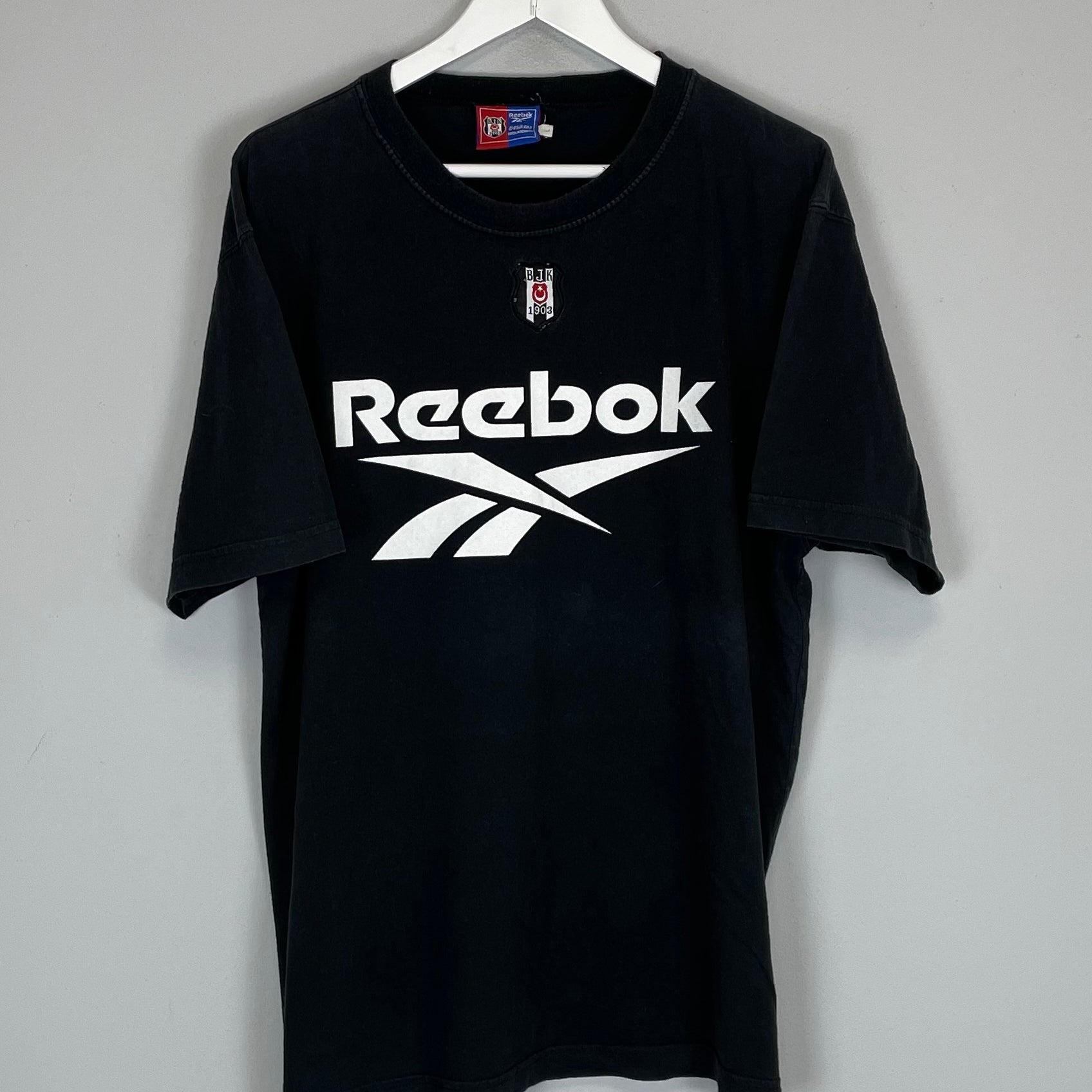 Shop 1999/01 BESIKTAS T-SHIRT (L) REEBOK, classic football shirts, vintage football shirts & retro soccer jerseys at Cult Kits