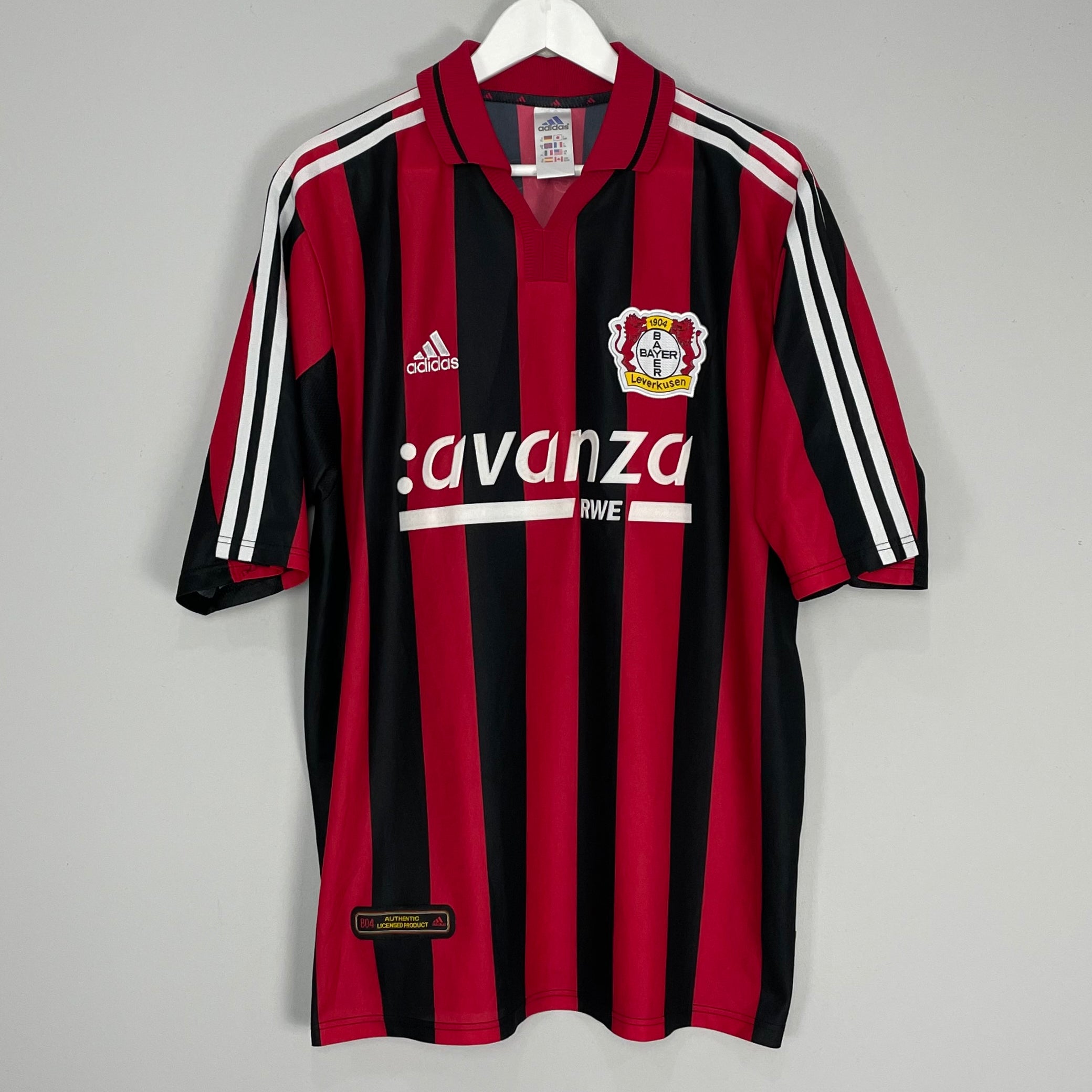 Shop 2000/01 BAYER LEVERKUSEN HOME SHIRT (XL) ADIDAS, classic football shirts, vintage football shirts & retro soccer jerseys at Cult Kits