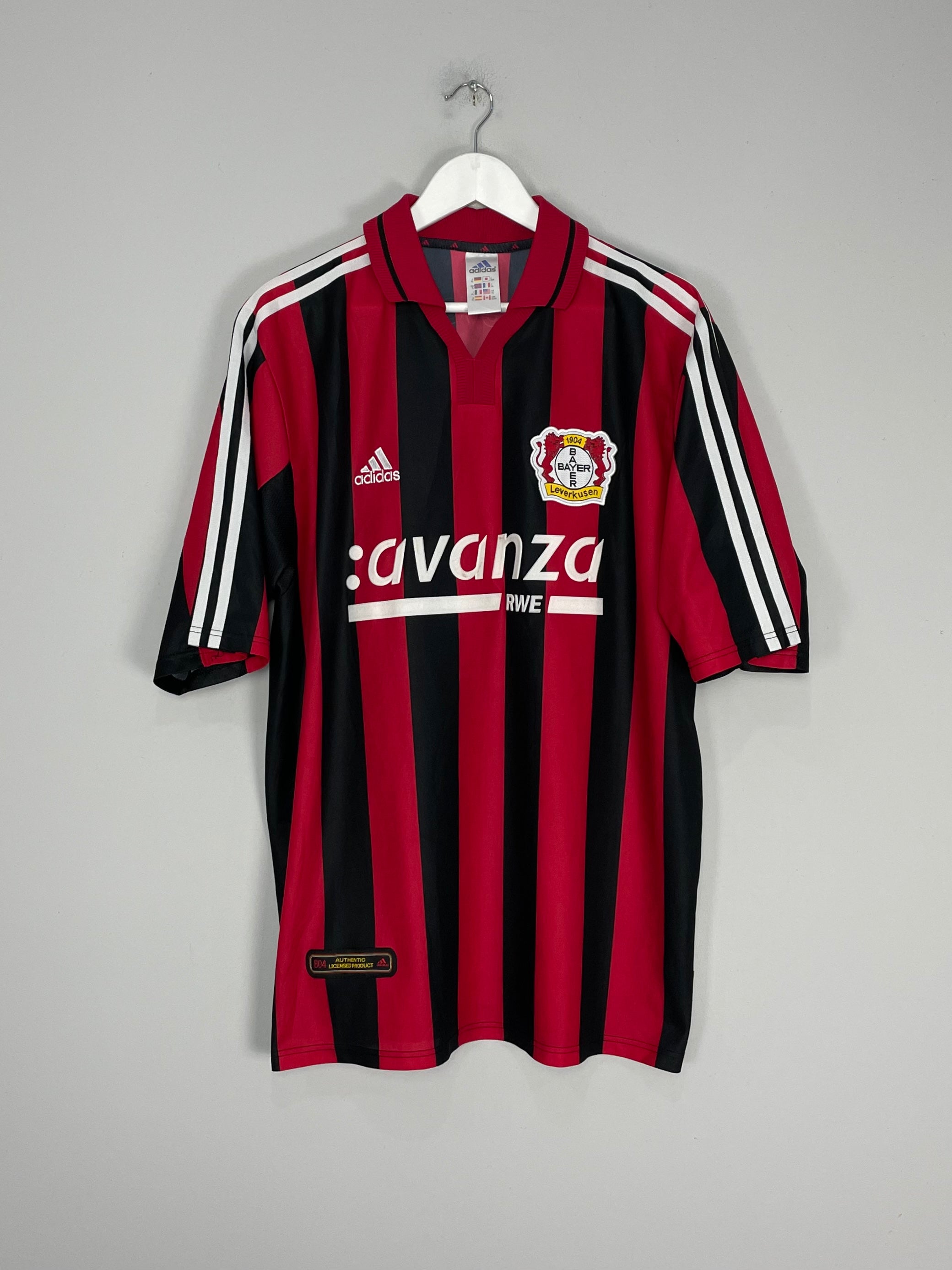 Shop 2000/01 BAYER LEVERKUSEN HOME SHIRT (XL) ADIDAS, classic football shirts, vintage football shirts & retro soccer jerseys at Cult Kits