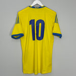 Shop 2016/17 SWEDEN #10 *PLAYER ISSUE* HOME SHIRT (M) ADIDAS, classic football shirts, vintage football shirts & retro soccer jerseys at Cult Kits