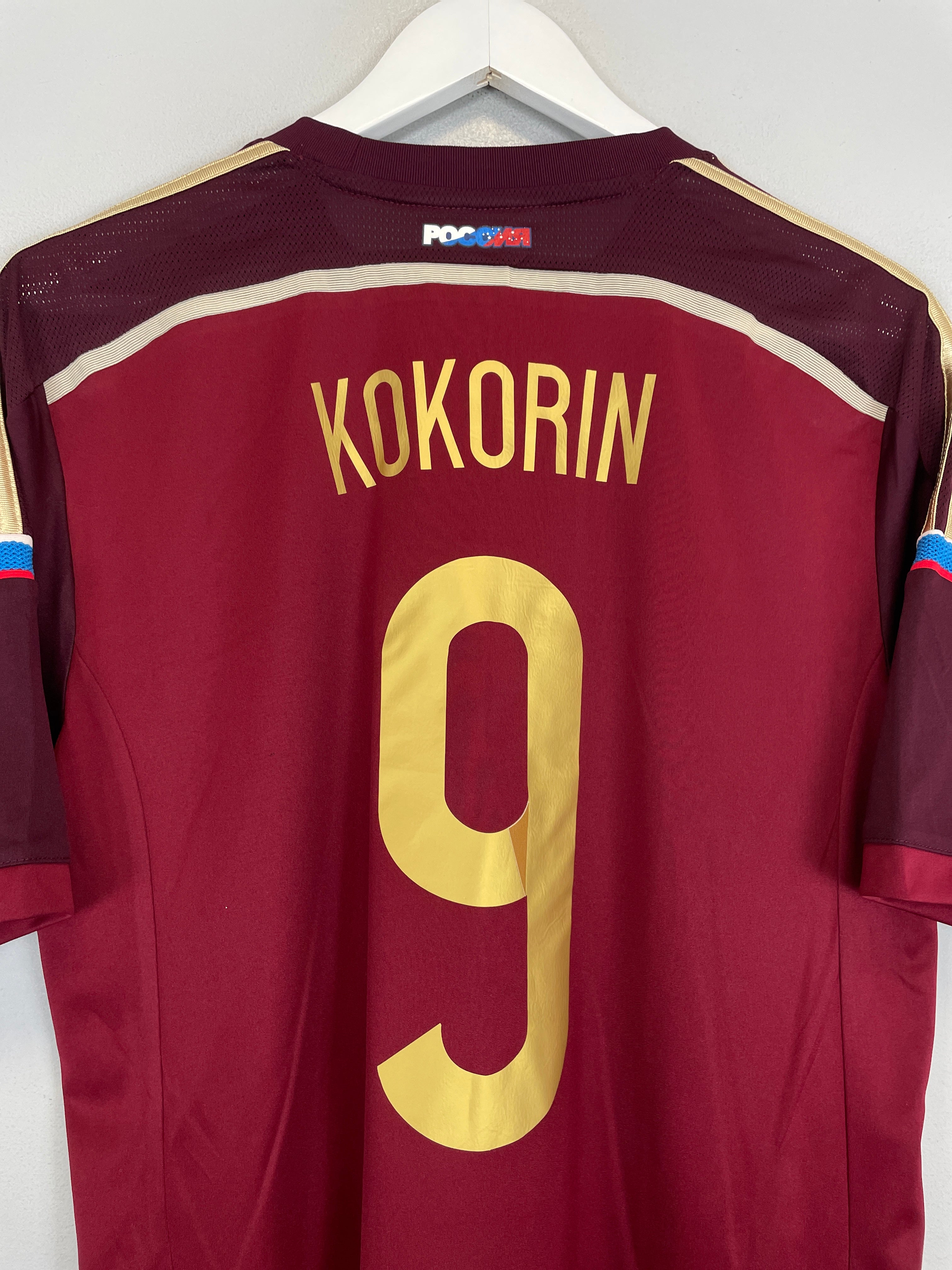 Shop 2013/14 RUSSIA KOKORIN #9 HOME SHIRT (M) ADIDAS, classic football shirts, vintage football shirts & retro soccer jerseys at Cult Kits