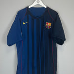 Shop 2004/05 BARCELONA RONALDINHO #10 AWAY SHIRT (XL) NIKE, classic football shirts, vintage football shirts & retro soccer jerseys at Cult Kits