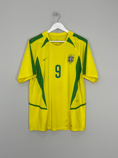 2002/04 BRAZIL RONALDO #9 HOME SHIRT (XL) NIKE