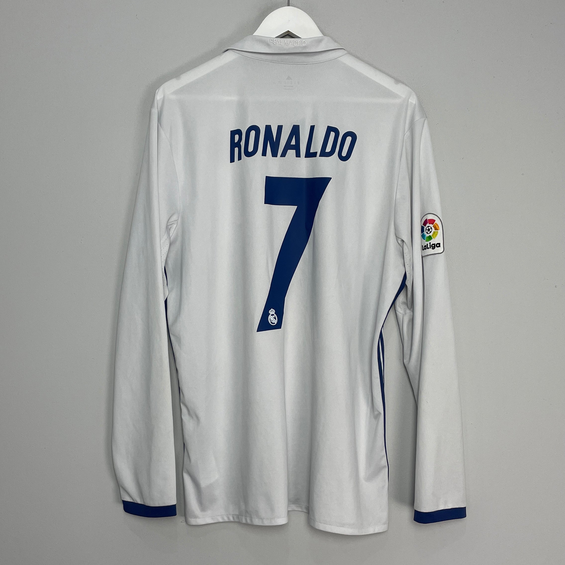 Shop 2016/17 REAL MADRID RONALDO #7 L/S HOME SHIRT (XL) ADIDAS, classic football shirts, vintage football shirts & retro soccer jerseys at Cult Kits