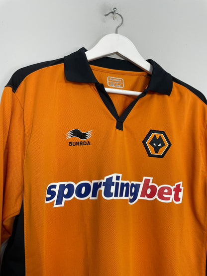 2010/11 WOLVES L/S HOME SHIRT (M) BURRDA