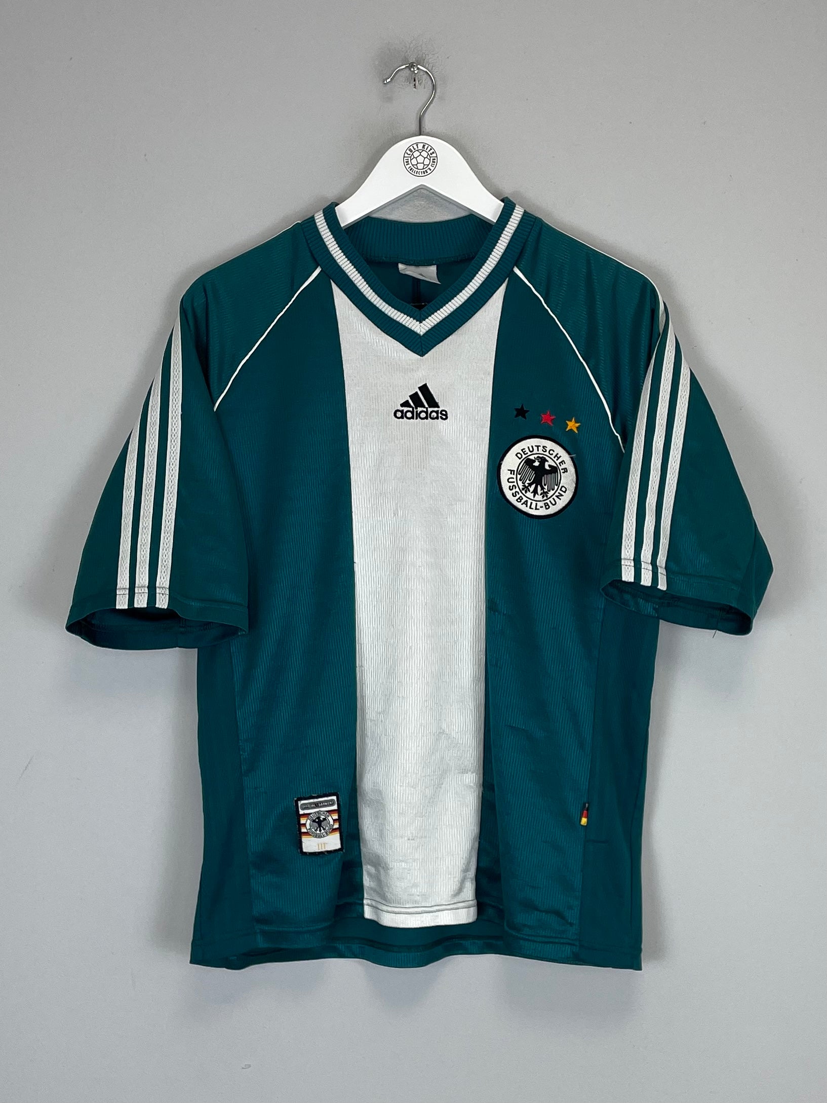 Shop 1998/00 GERMANY AWAY SHIRT (M) ADIDAS, classic football shirts, vintage football shirts & retro soccer jerseys at Cult Kits
