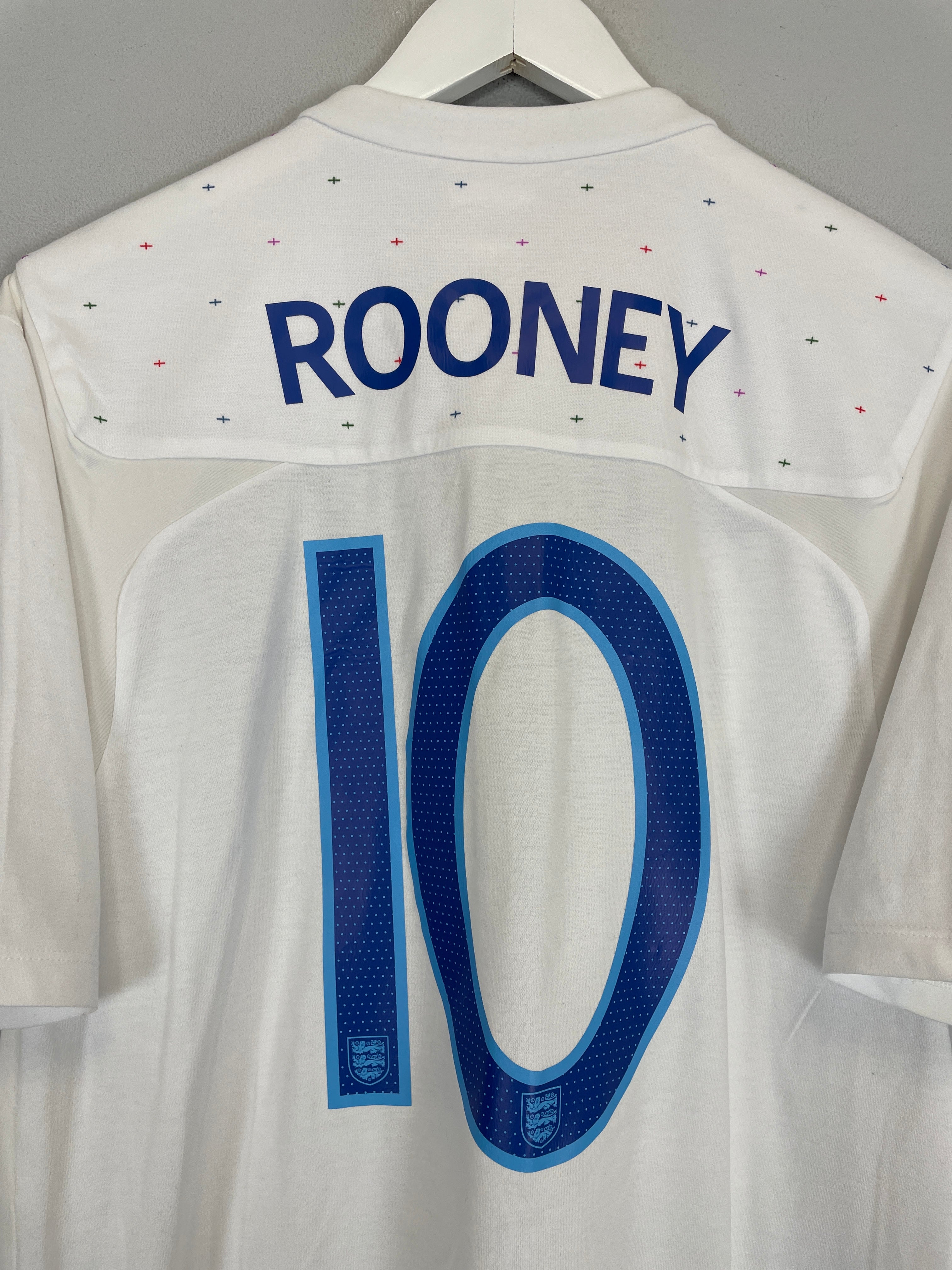 Shop 2010/11 ENGLAND ROONEY #10 HOME SHIRT (M) UMBRO, classic football shirts, vintage football shirts & retro soccer jerseys at Cult Kits