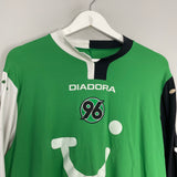 2005/06 HANNOVER 96 TROEST #4 L/S *MATCH ISSUED* HOME SHIRT (XXL) DIADORA
