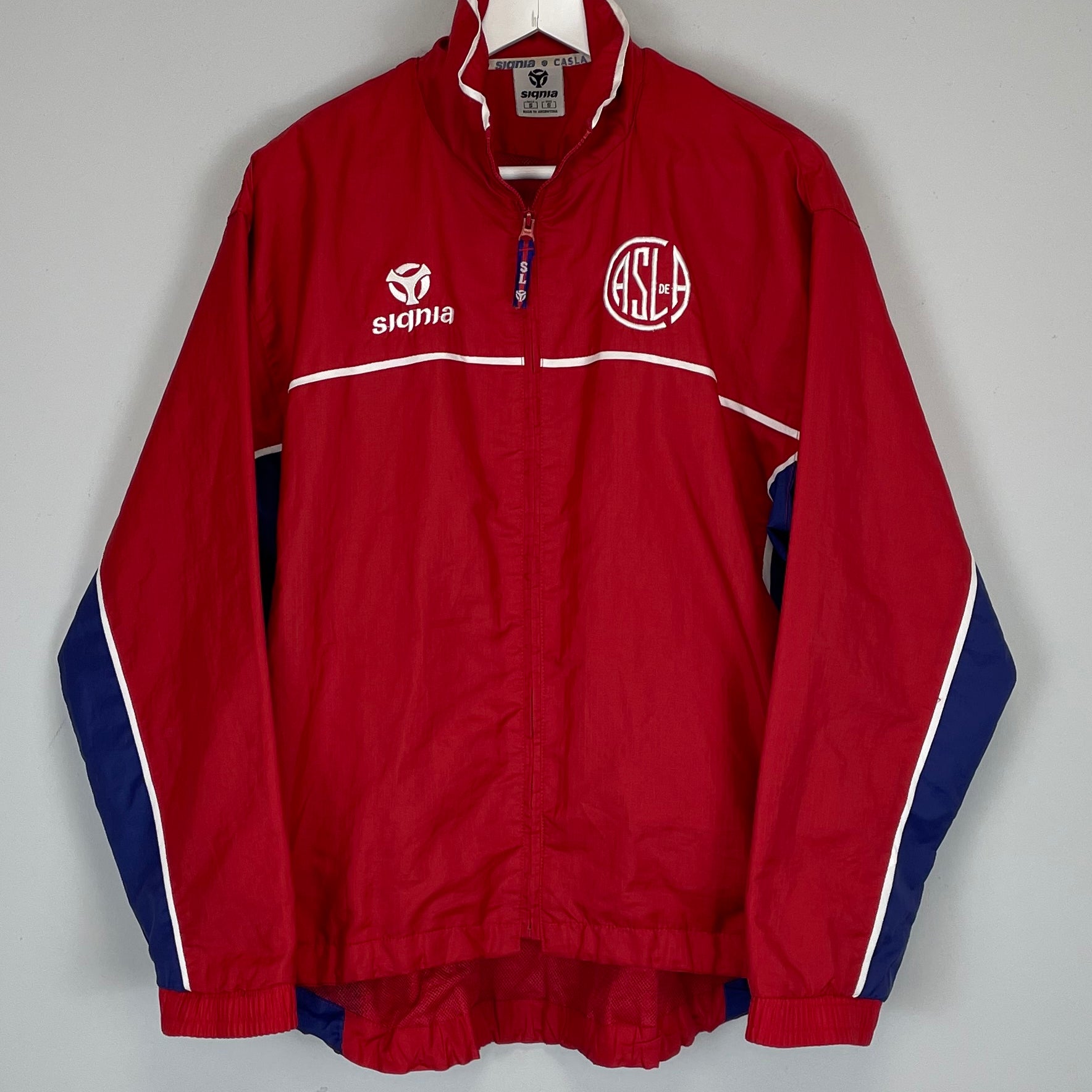 Shop 2000/02 SAN LORENZO TRACK JACKET (S) SIGNIA, classic football shirts, vintage football shirts & retro soccer jerseys at Cult Kits