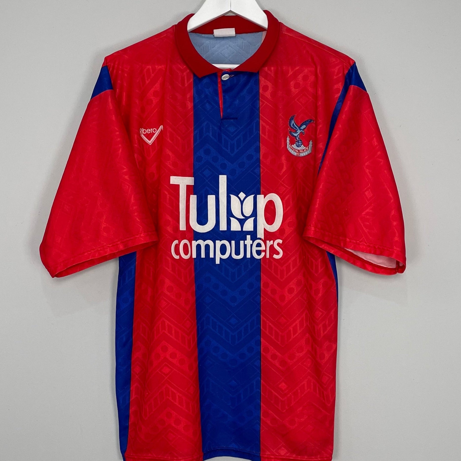 Shop 1992/93 CRYSTAL PALACE HOME SHIRT (L) RIBERO, classic football shirts, vintage football shirts & retro soccer jerseys at Cult Kits