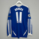Shop 2011/12 CHELSEA DROGBA #11 C/L L/S HOME SHIRT (L) ADIDAS, classic football shirts, vintage football shirts & retro soccer jerseys at Cult Kits