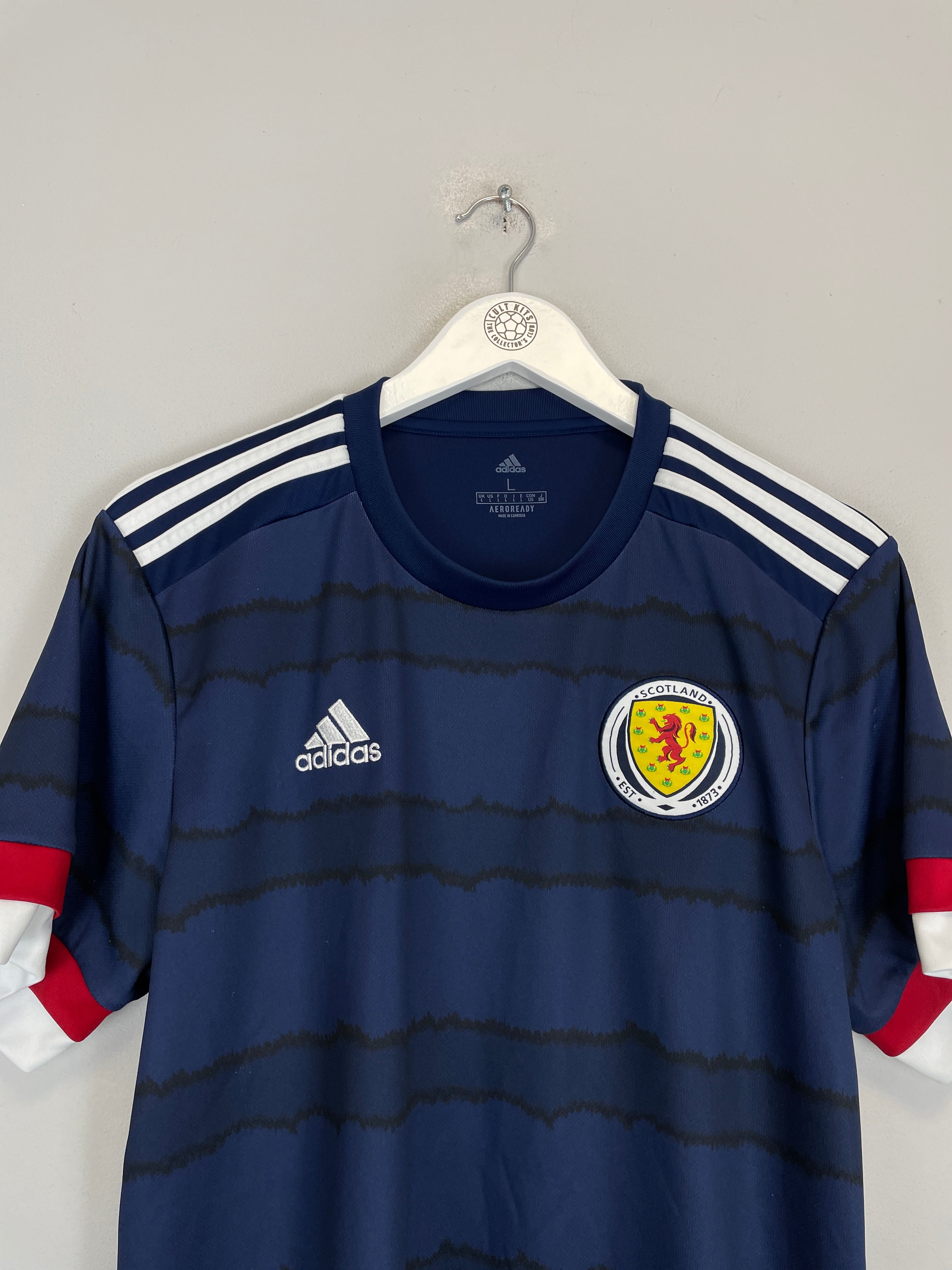 Shop 2020/22 SCOTLAND HOME SHIRT (L) ADIDAS, classic football shirts, vintage football shirts & retro soccer jerseys at Cult Kits