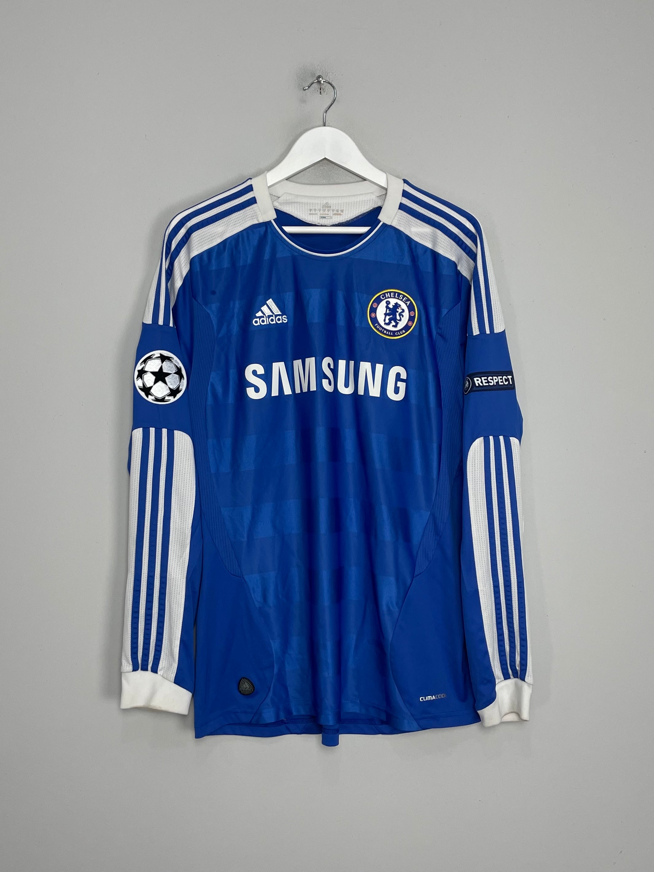 Shop 2011/12 CHELSEA DROGBA #11 C/L L/S HOME SHIRT (L) ADIDAS, classic football shirts, vintage football shirts & retro soccer jerseys at Cult Kits