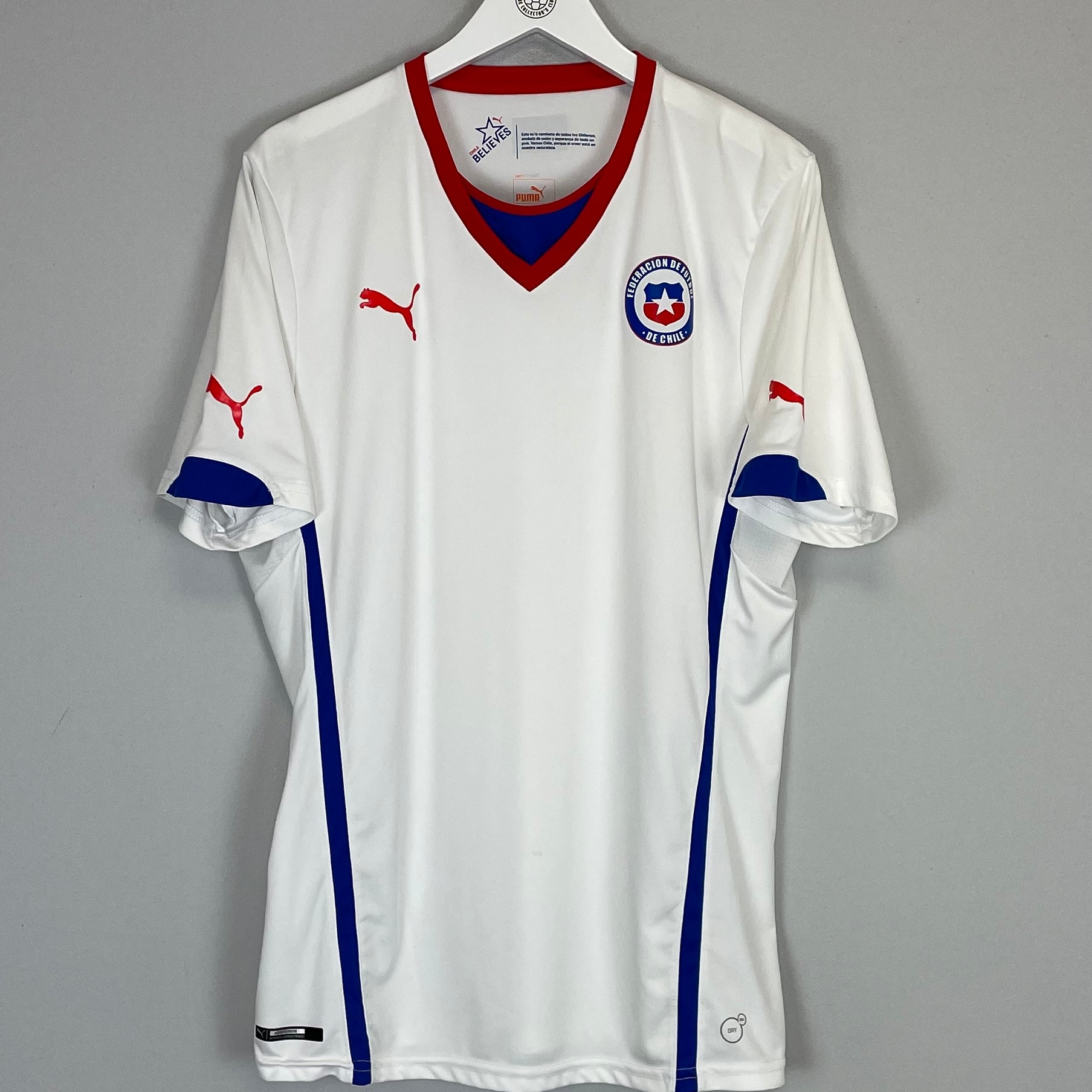 Shop 2014/15 CHILE AWAY SHIRT (XL) PUMA, classic football shirts, vintage football shirts & retro soccer jerseys at Cult Kits
