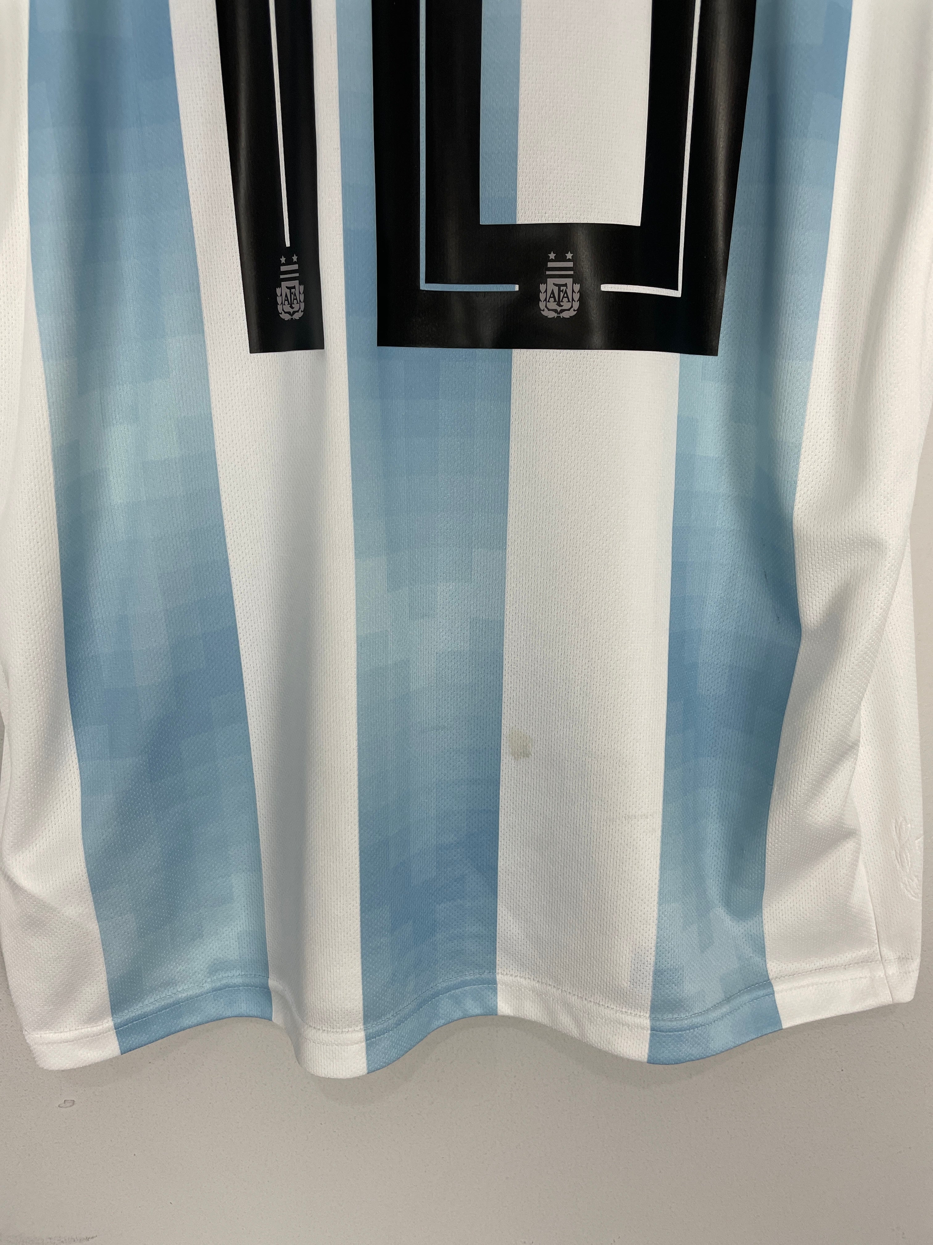 Shop 2018/19 ARGENTINA MESSI #10 HOME SHIRT (M) ADIDAS, classic football shirts, vintage football shirts & retro soccer jerseys at Cult Kits