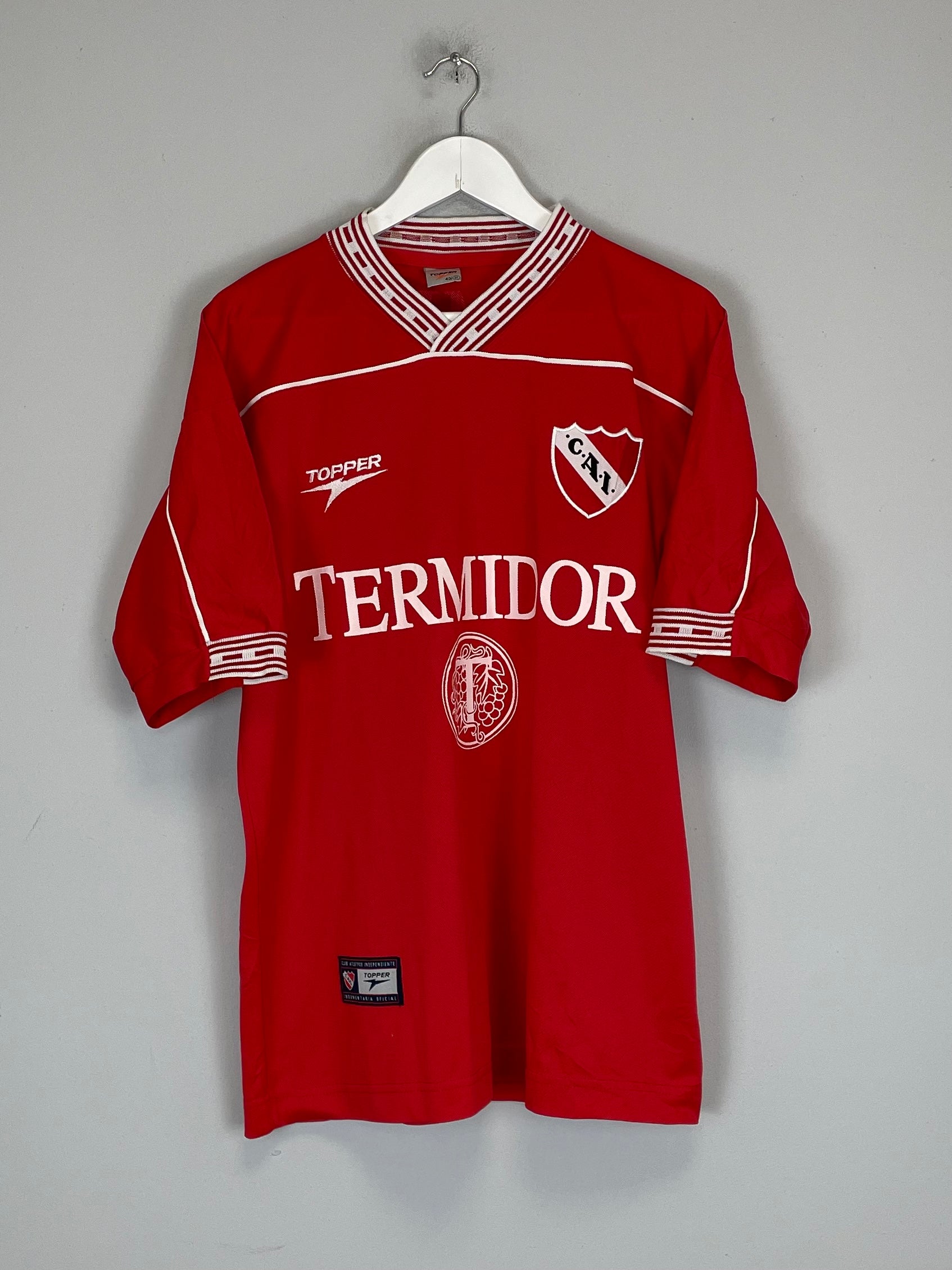 Shop 1999/00 INDEPENDIENTE #8 HOME SHIRT (M) TOPPER, classic football shirts, vintage football shirts & retro soccer jerseys at Cult Kits