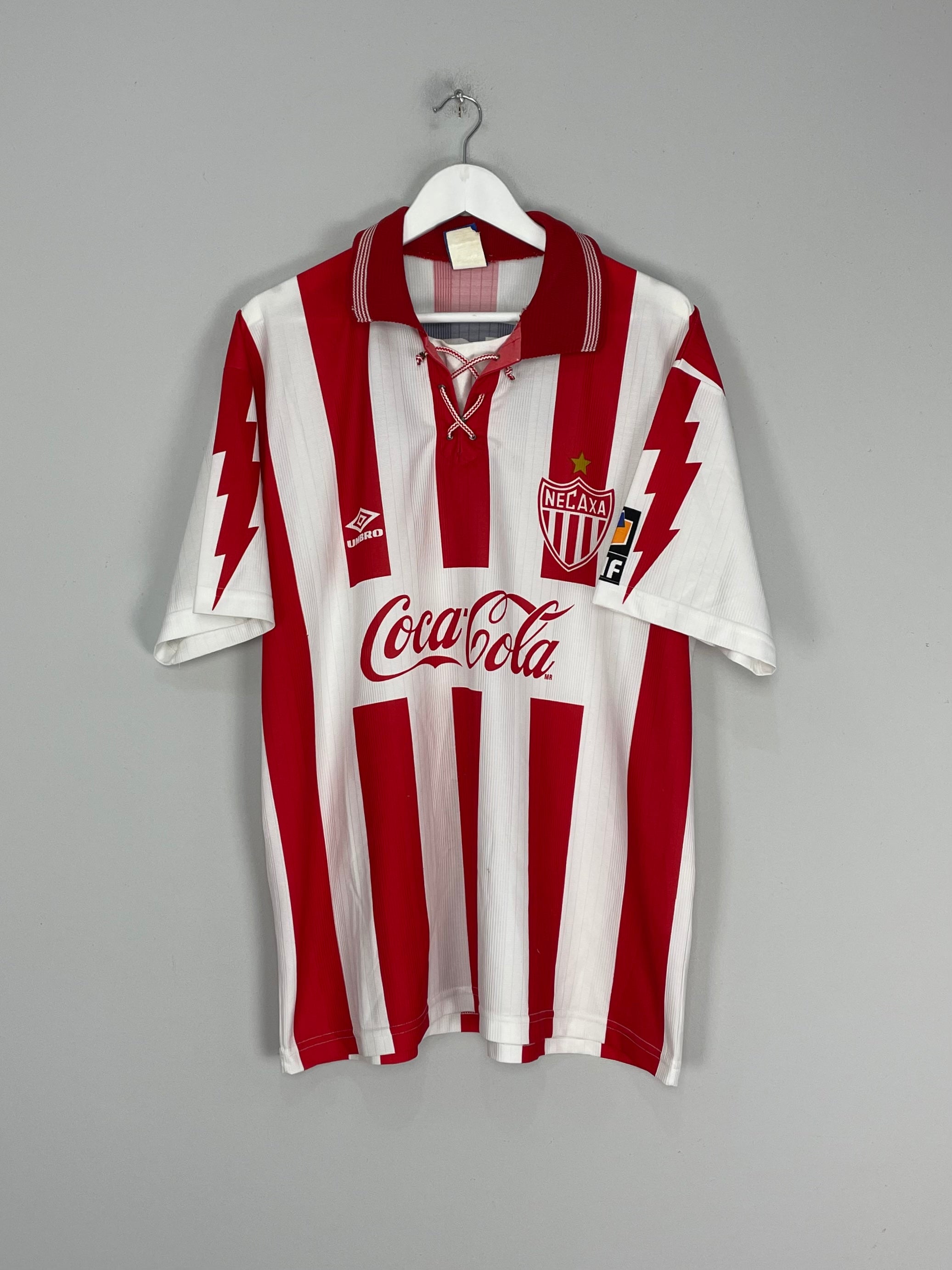 Shop 1995/96 NECAXA HOME SHIRT (L) UMBRO, classic football shirts, vintage football shirts & retro soccer jerseys at Cult Kits