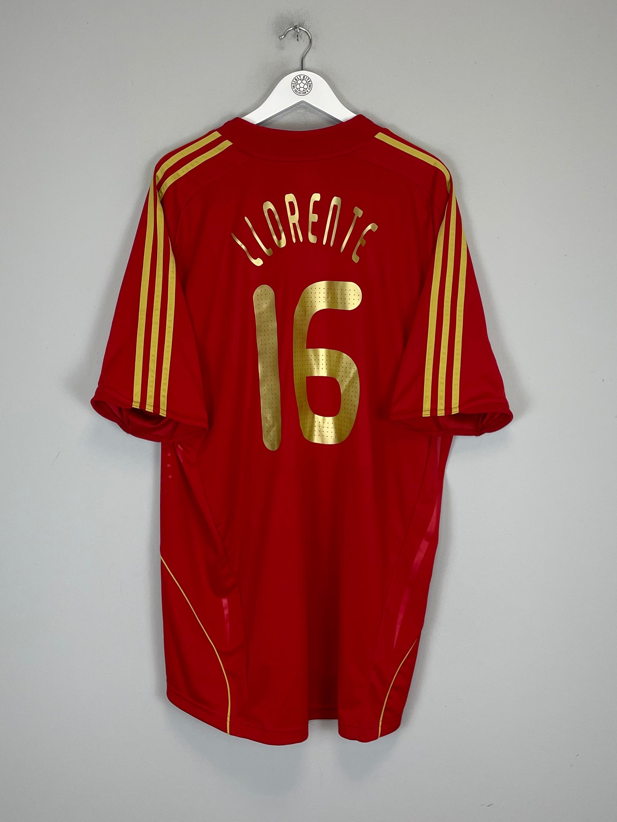 Shop 2008/10 SPAIN LLORENTE #16 HOME SHIRT (XXL) ADIDAS, classic football shirts, vintage football shirts & retro soccer jerseys at Cult Kits