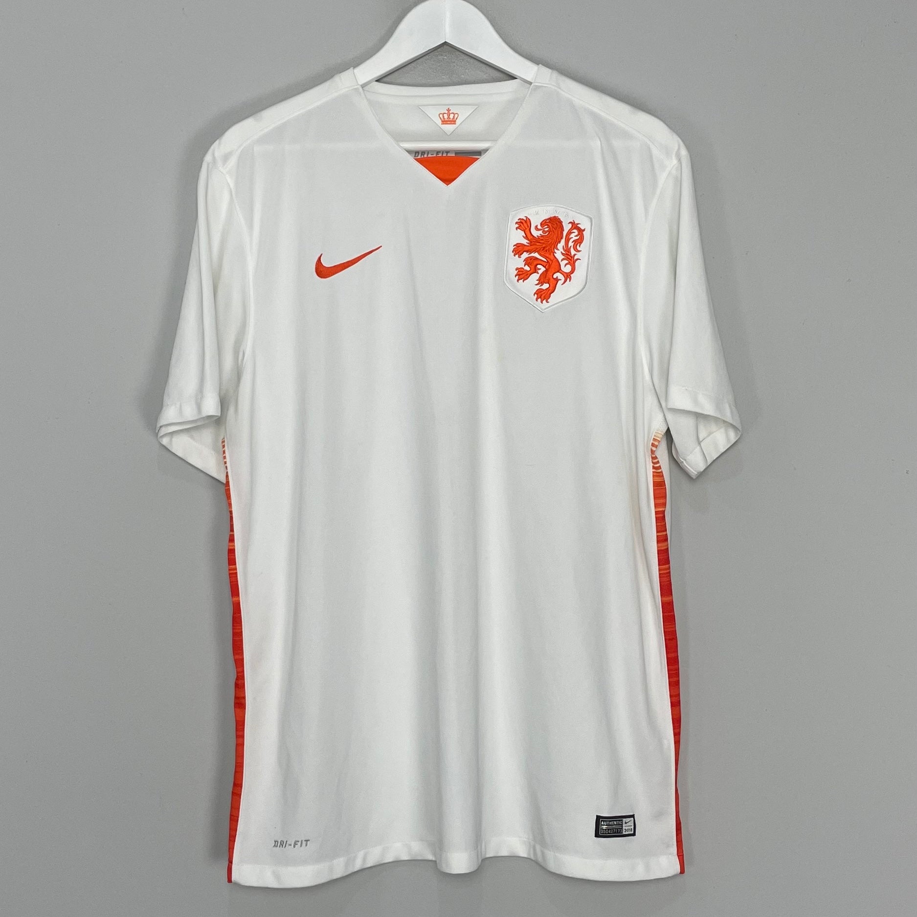 Shop 2015/16 NETHERLANDS AWAY SHIRT (XL) NIKE, classic football shirts, vintage football shirts & retro soccer jerseys at Cult Kits