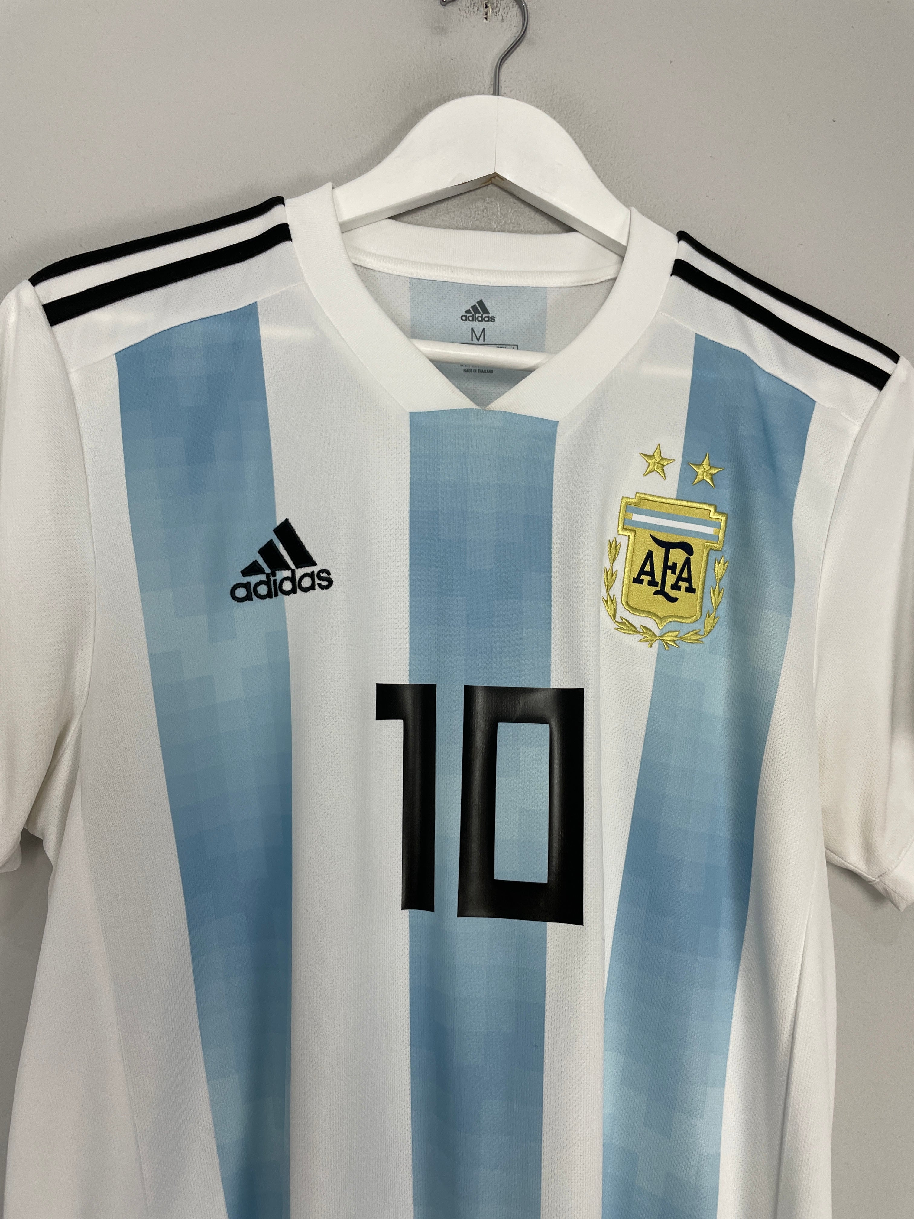 Shop 2018/19 ARGENTINA MESSI #10 HOME SHIRT (M) ADIDAS, classic football shirts, vintage football shirts & retro soccer jerseys at Cult Kits