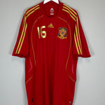 Shop 2008/10 SPAIN LLORENTE #16 HOME SHIRT (XXL) ADIDAS, classic football shirts, vintage football shirts & retro soccer jerseys at Cult Kits