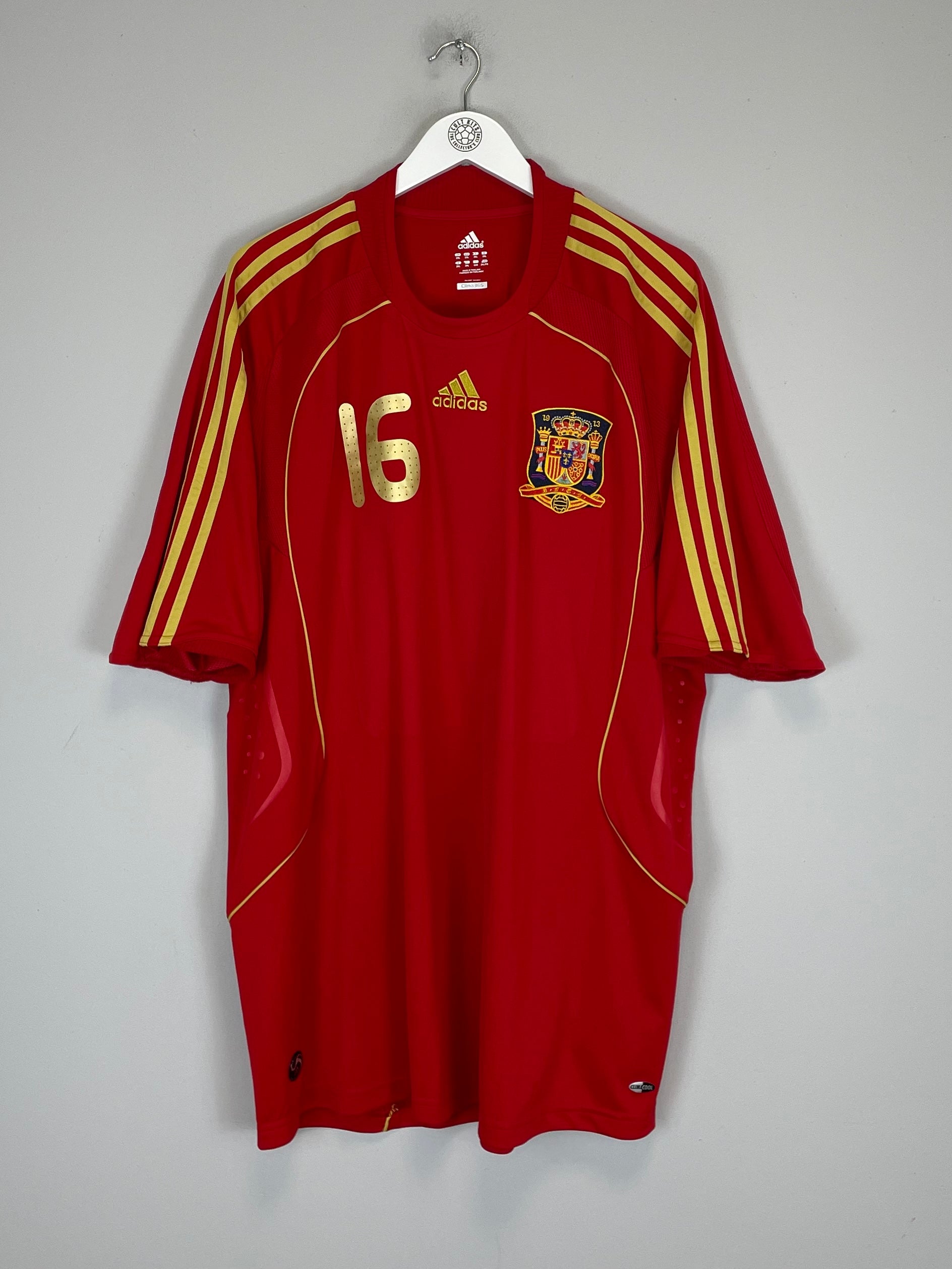 Shop 2008/10 SPAIN LLORENTE #16 HOME SHIRT (XXL) ADIDAS, classic football shirts, vintage football shirts & retro soccer jerseys at Cult Kits