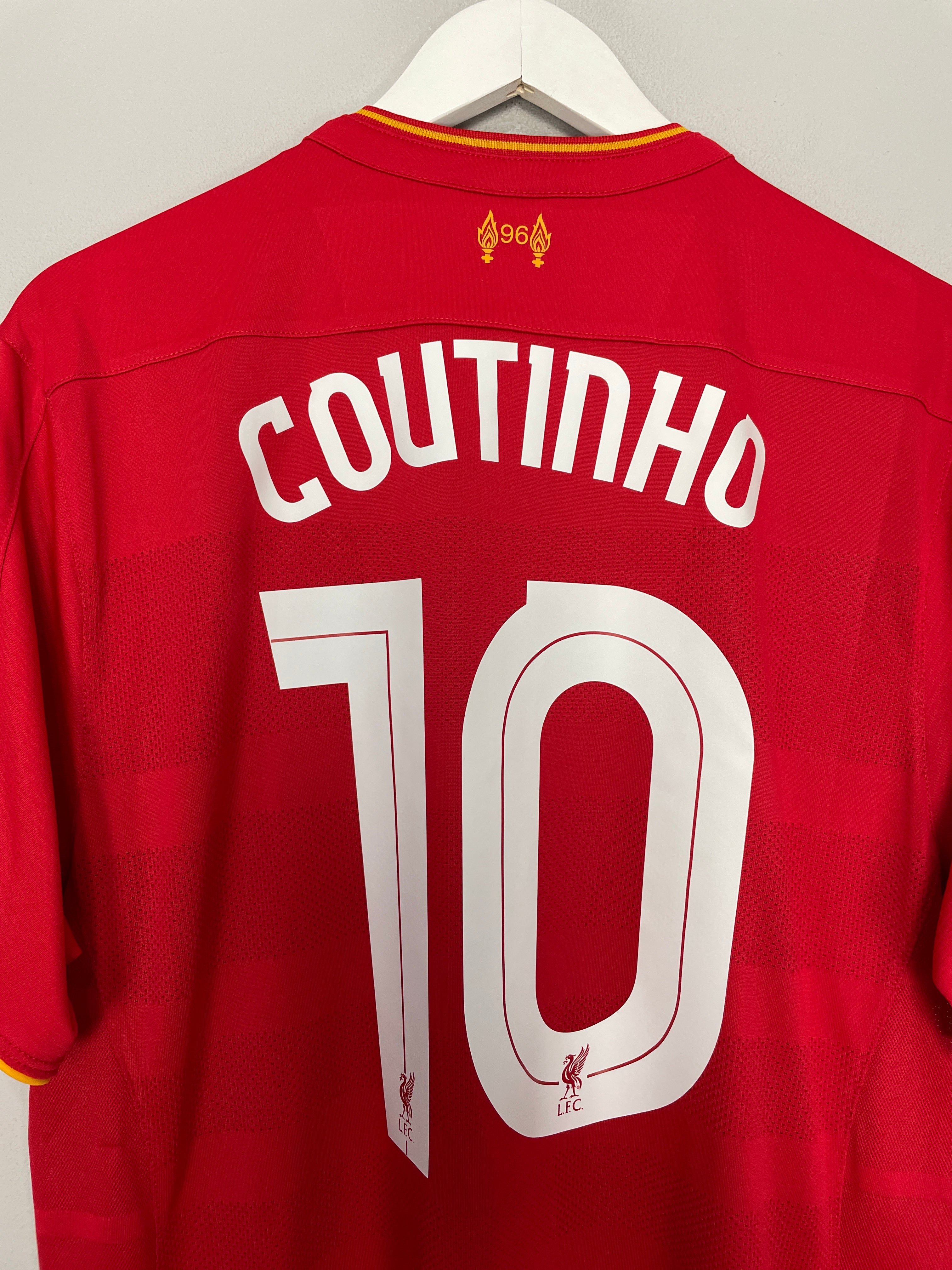 Shop 2016/17 LIVERPOOL COUTINHO #10 HOME SHIRT (XL) NEW BALANCE, classic football shirts, vintage football shirts & retro soccer jerseys at Cult Kits