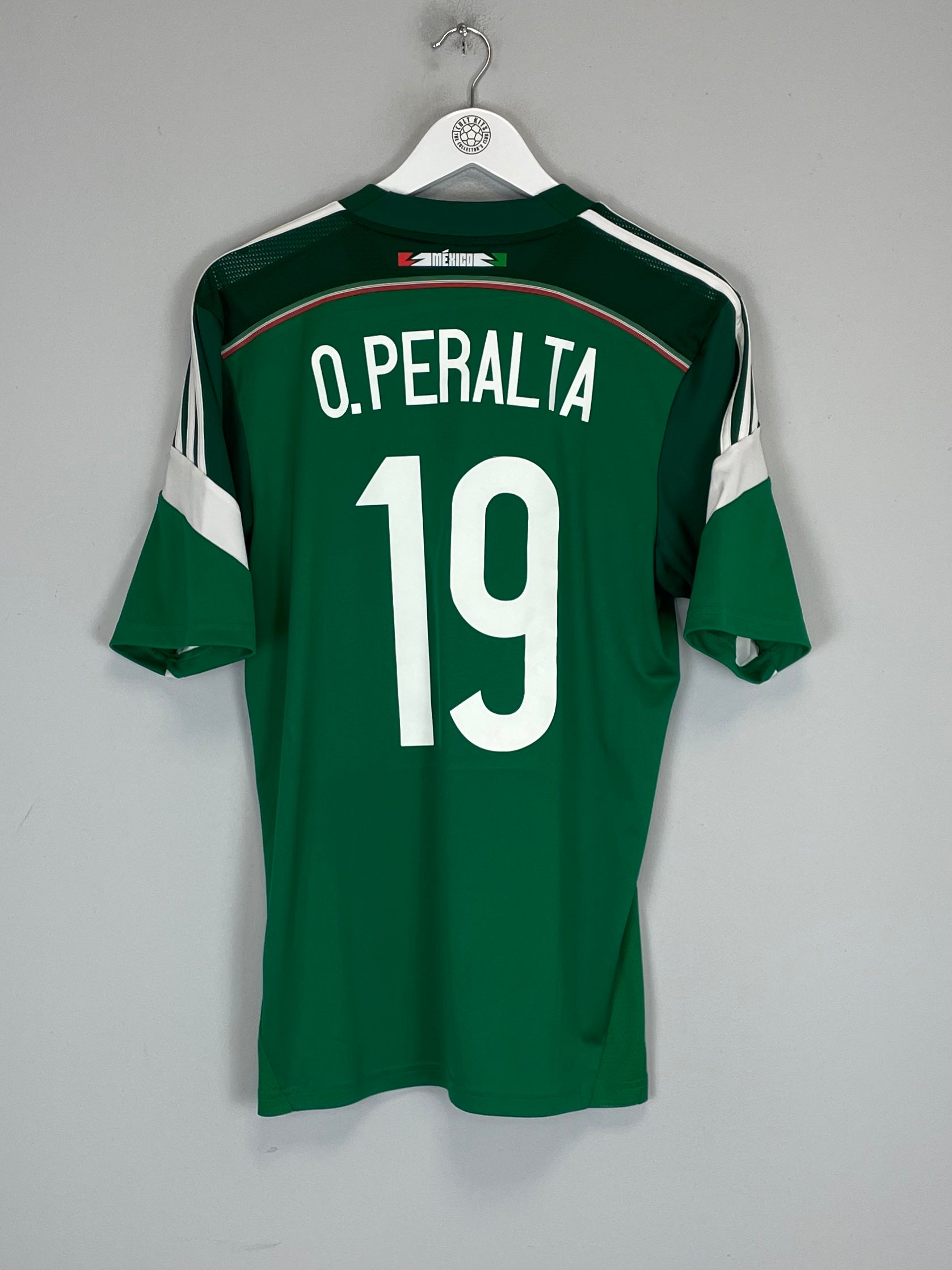 Shop 2014/15 MEXICO O.PERALTA #19 HOME SHIRT (M) ADIDAS, classic football shirts, vintage football shirts & retro soccer jerseys at Cult Kits