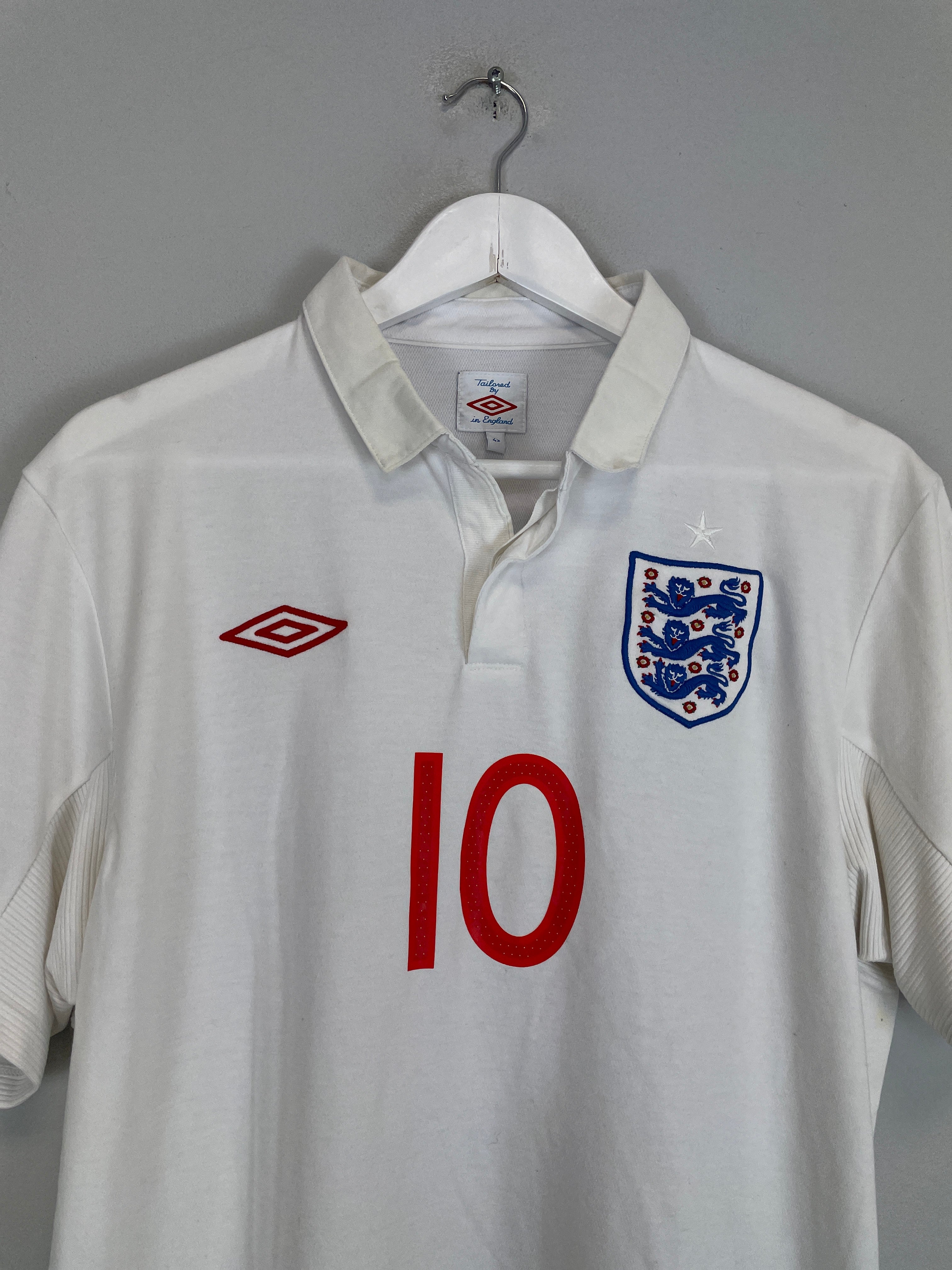 Shop 2009/10 ENGLAND ROONEY #10 HOME SHIRT (L) UMBRO, classic football shirts, vintage football shirts & retro soccer jerseys at Cult Kits