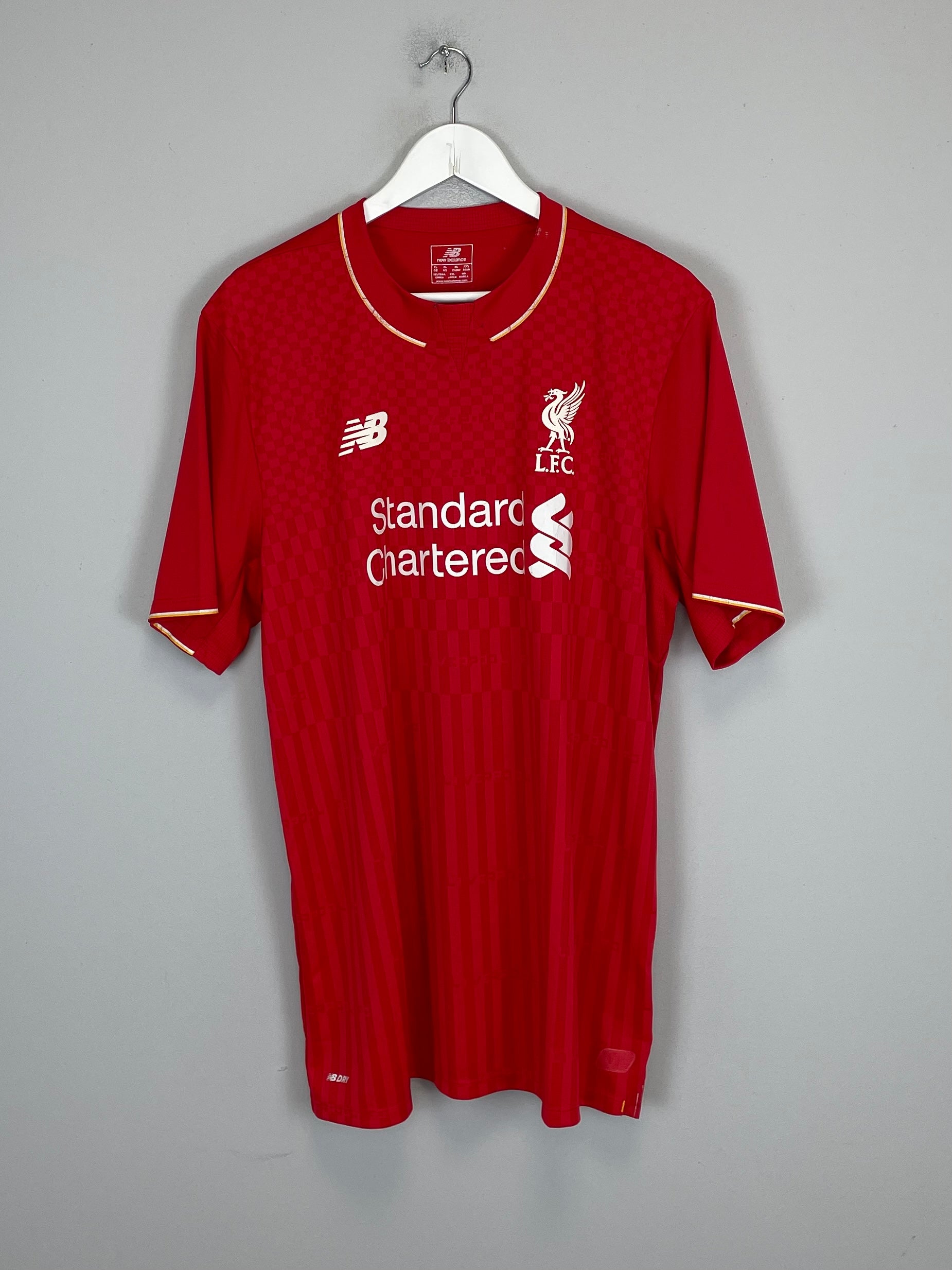 Shop 2015/16 LIVERPOOL GERRARD #8 HOME SHIRT (XL) NEW BALANCE, classic football shirts, vintage football shirts & retro soccer jerseys at Cult Kits
