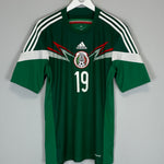Shop 2014/15 MEXICO O.PERALTA #19 HOME SHIRT (M) ADIDAS, classic football shirts, vintage football shirts & retro soccer jerseys at Cult Kits