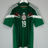 Shop 2014/15 MEXICO O.PERALTA #19 HOME SHIRT (M) ADIDAS, classic football shirts, vintage football shirts & retro soccer jerseys at Cult Kits