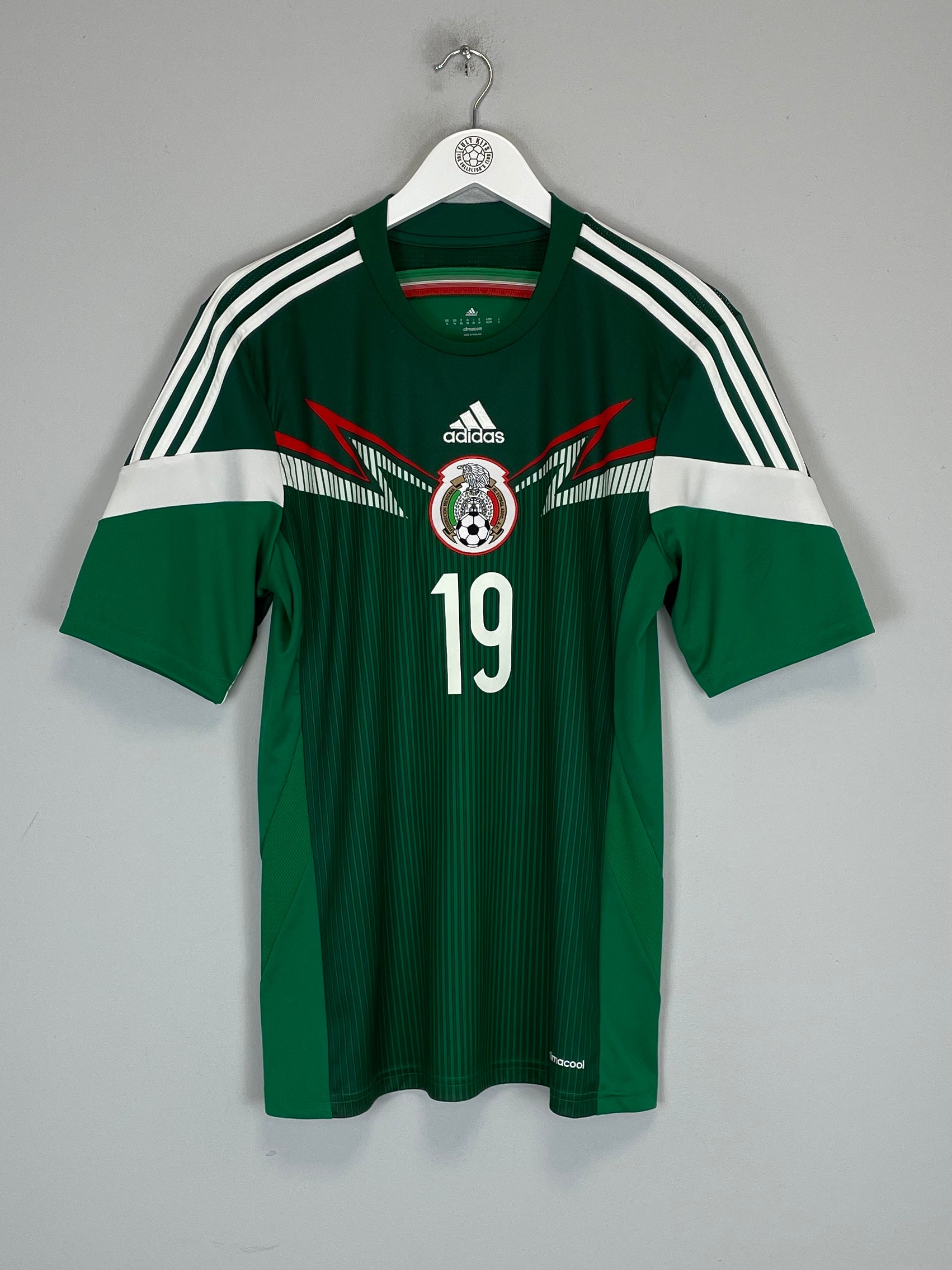 Shop 2014/15 MEXICO O.PERALTA #19 HOME SHIRT (M) ADIDAS, classic football shirts, vintage football shirts & retro soccer jerseys at Cult Kits