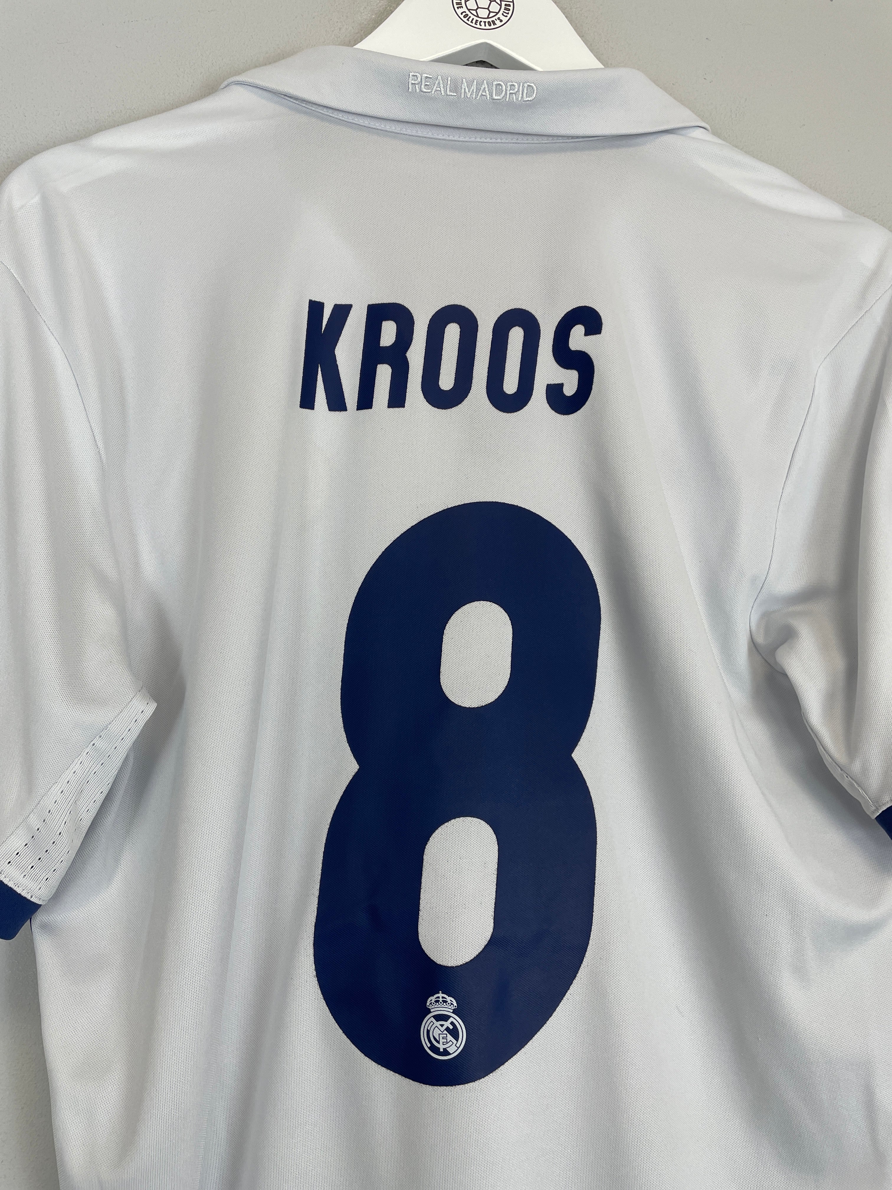 Shop 2016/17 REAL MADRID KROOS #8 HOME SHIRT (M) ADIDAS, classic football shirts, vintage football shirts & retro soccer jerseys at Cult Kits