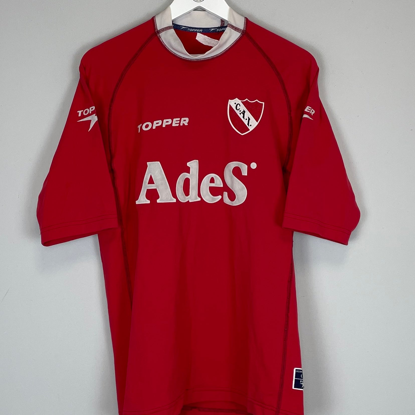 Shop 2000/01 INDEPENDIENTE HOME SHIRT (L) TOPPER, classic football shirts, vintage football shirts & retro soccer jerseys at Cult Kits