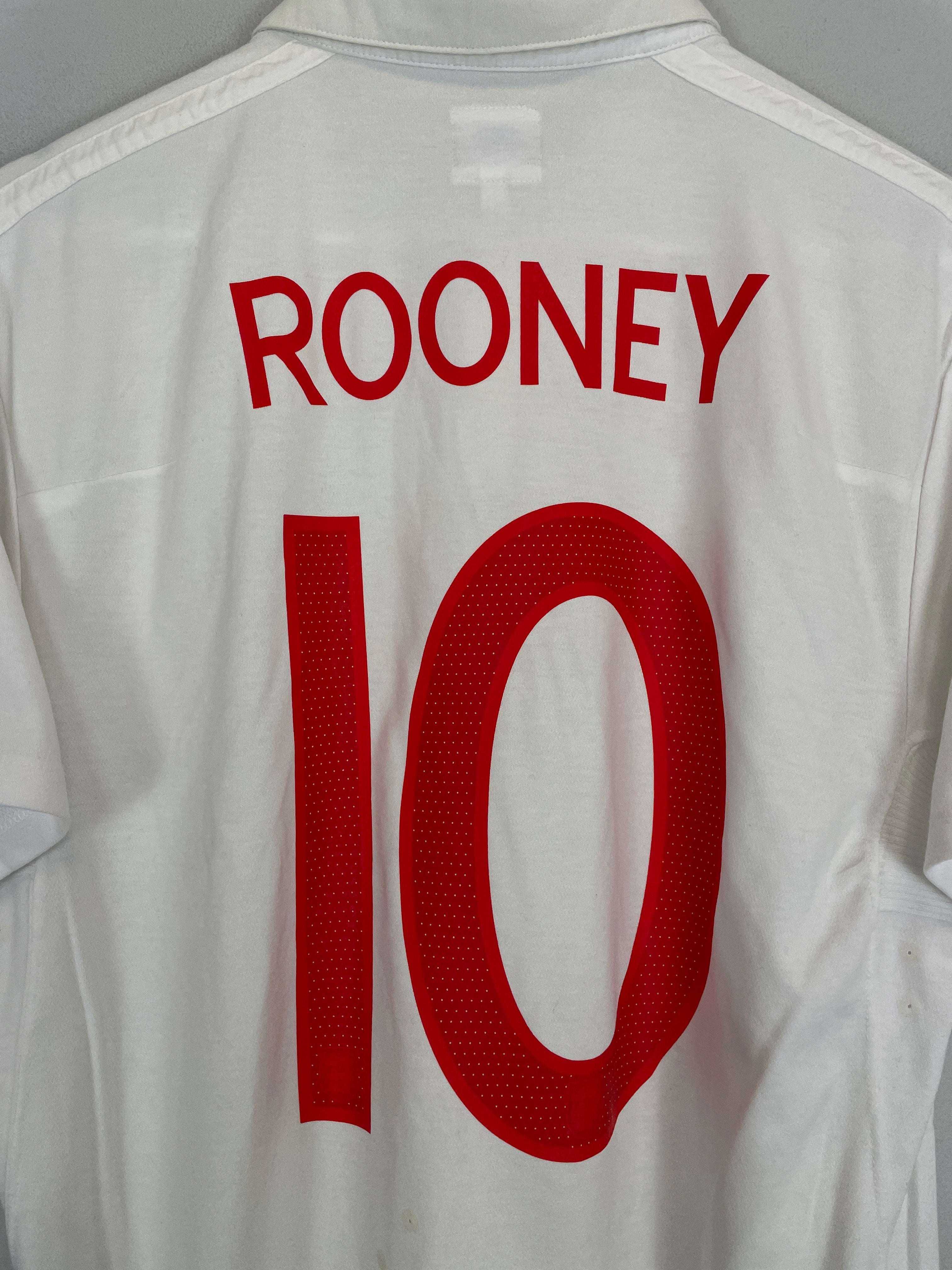 Shop 2009/10 ENGLAND ROONEY #10 HOME SHIRT (L) UMBRO, classic football shirts, vintage football shirts & retro soccer jerseys at Cult Kits