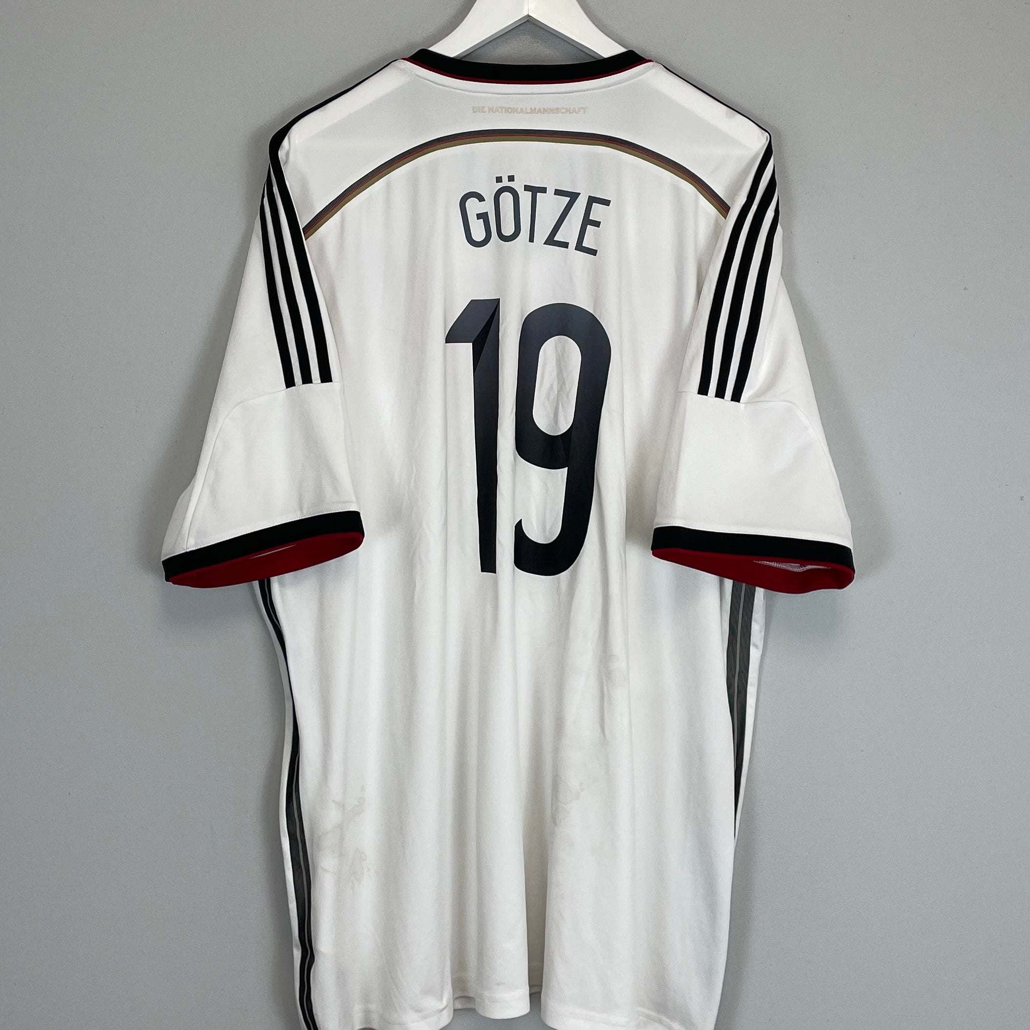 Shop 2014/15 GERMANY GOTZE #19 HOME SHIRT (XXXL) ADIDAS, classic football shirts, vintage football shirts & retro soccer jerseys at Cult Kits