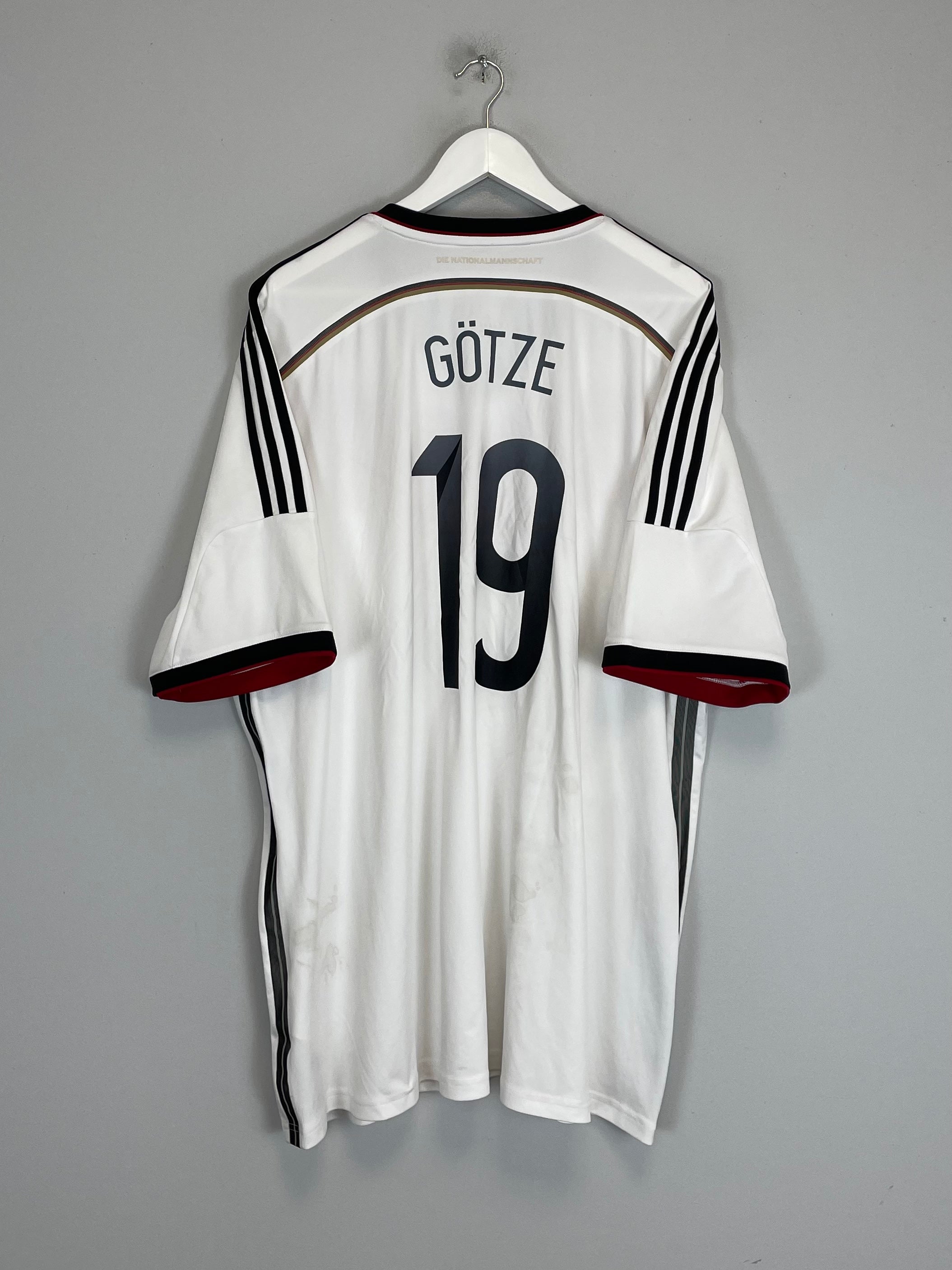 Shop 2014/15 GERMANY GOTZE #19 HOME SHIRT (XXXL) ADIDAS, classic football shirts, vintage football shirts & retro soccer jerseys at Cult Kits
