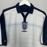 Shop 2003/05 ENGLAND TRAINING SHIRT (L) UMBRO, classic football shirts, vintage football shirts & retro soccer jerseys at Cult Kits