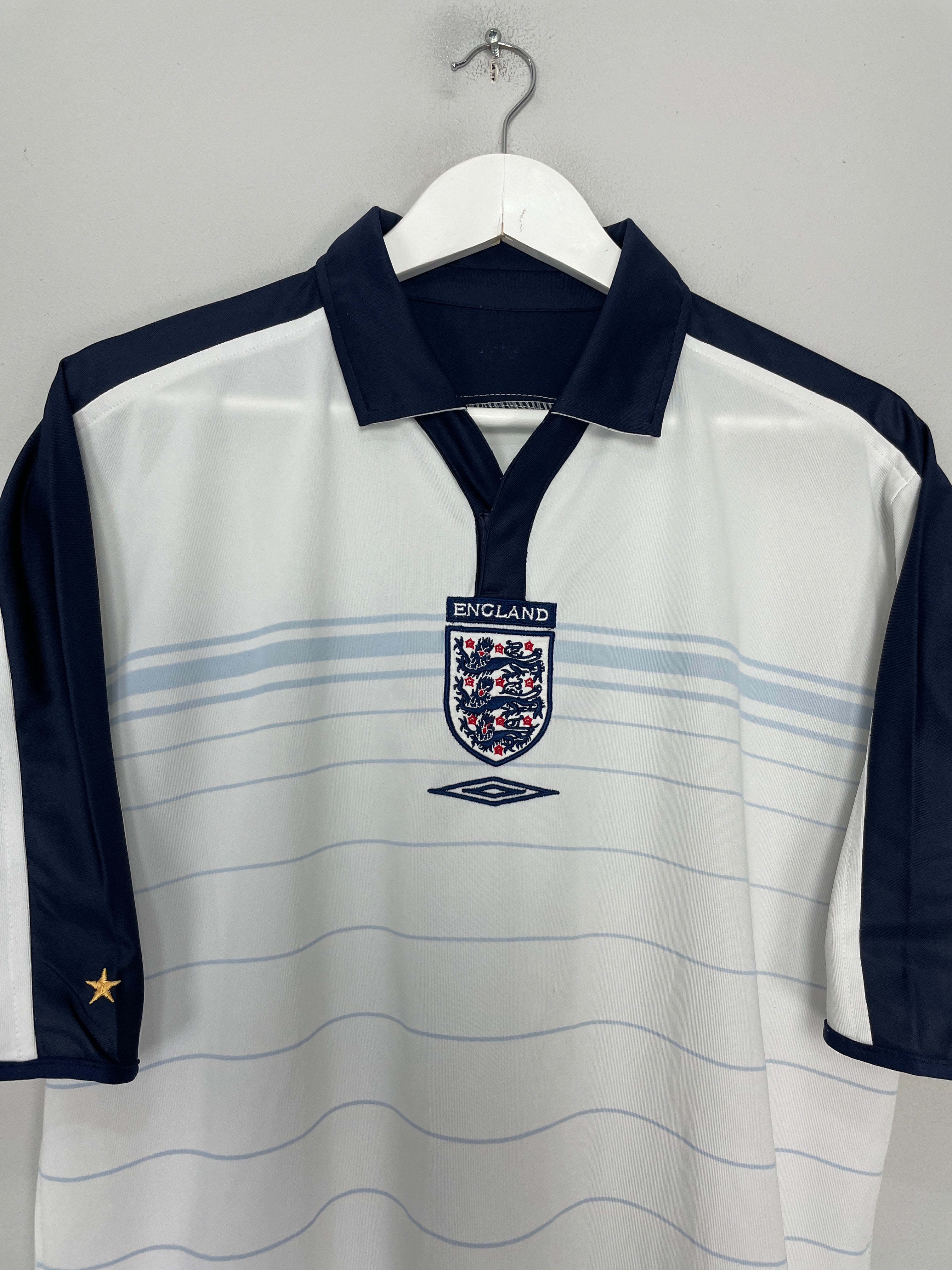 Shop 2003/05 ENGLAND TRAINING SHIRT (L) UMBRO, classic football shirts, vintage football shirts & retro soccer jerseys at Cult Kits