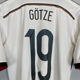 Shop 2014/15 GERMANY GOTZE #19 HOME SHIRT (S) ADIDAS, classic football shirts, vintage football shirts & retro soccer jerseys at Cult Kits