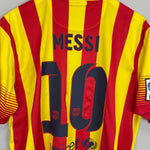 Shop 2013/14 BARCELONA MESSI #10 AWAY SHIRT (L) NIKE, classic football shirts, vintage football shirts & retro soccer jerseys at Cult Kits