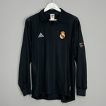 Shop 2001/02 REAL MADRID FIGO #10 L/S CENTENARY AWAY SHIRT (L) ADIDAS, classic football shirts, vintage football shirts & retro soccer jerseys at Cult Kits